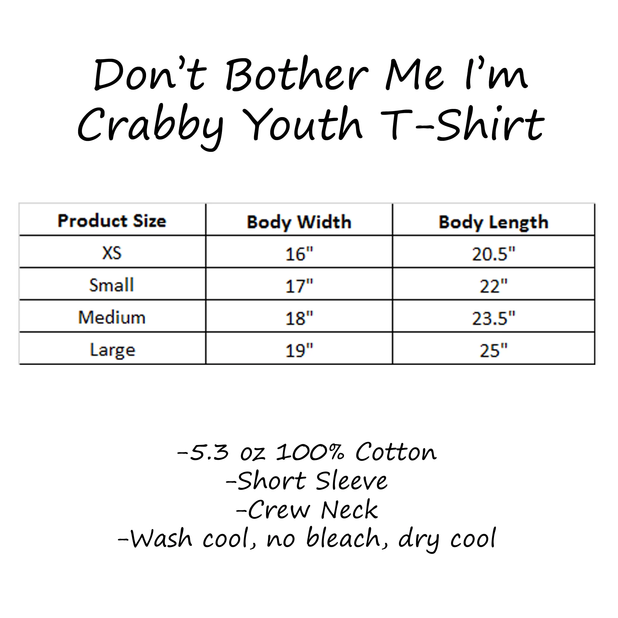 Don't Bother Me I'm Crabby Navy Youth T-Shirt - Image 2