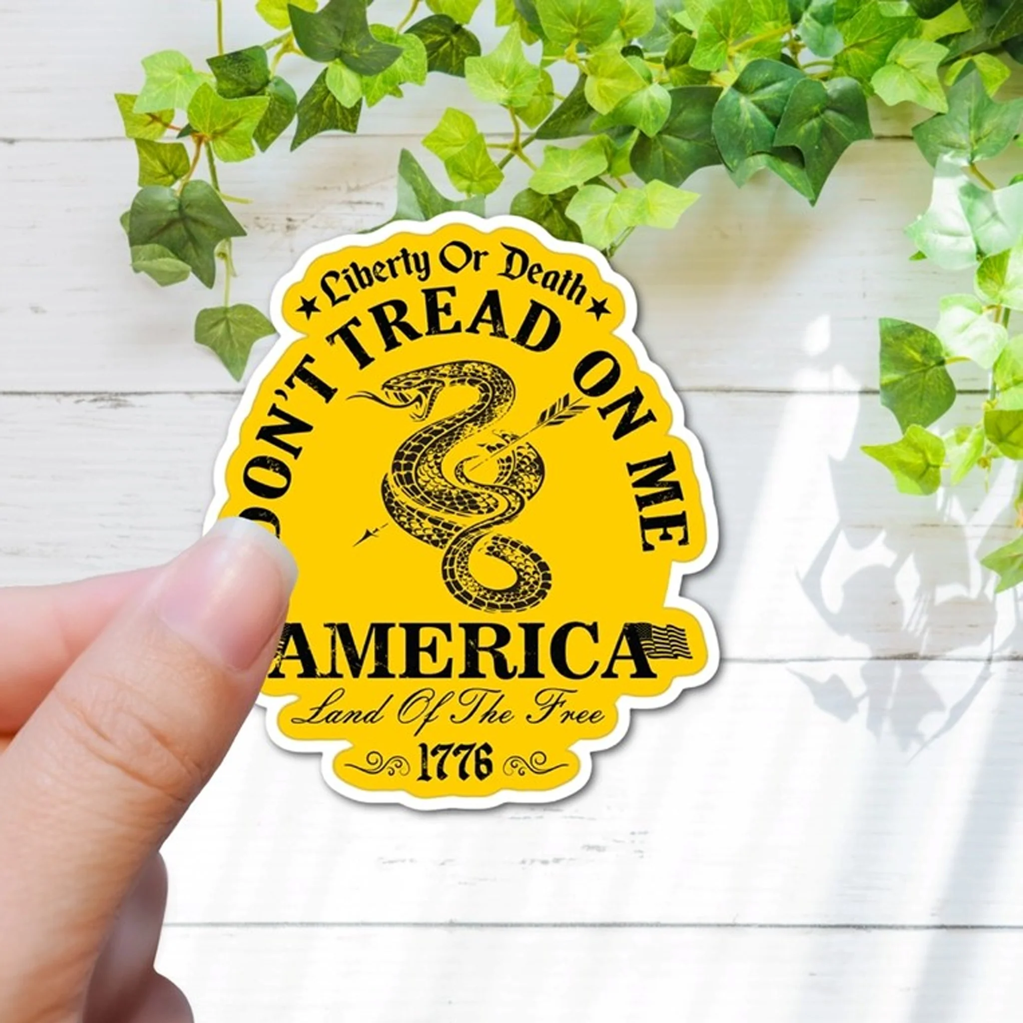 Don't Tread On Me Die Cut Vinyl Sticker - Image 3