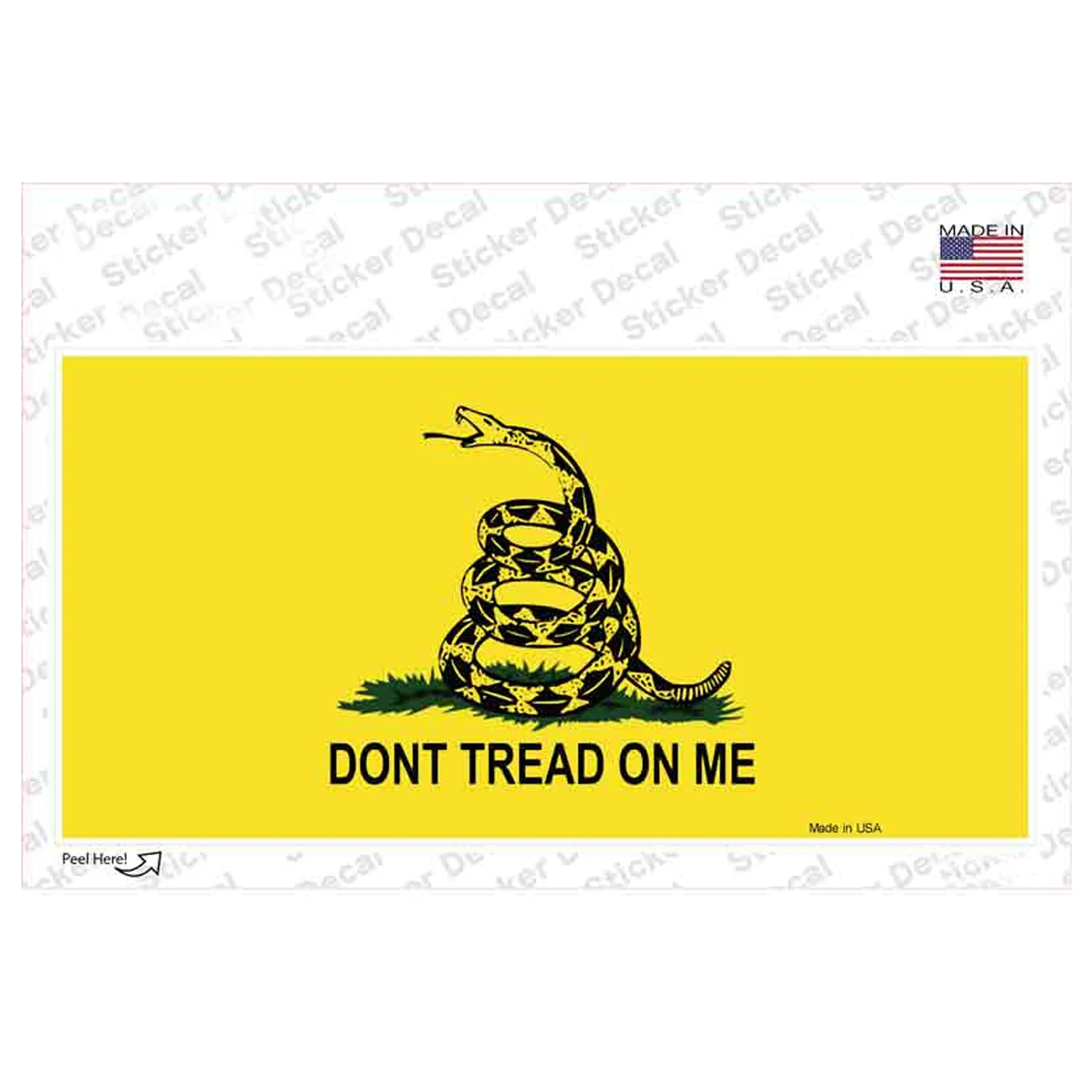 Don't Tread On Me Yellow Sticker - Image 2