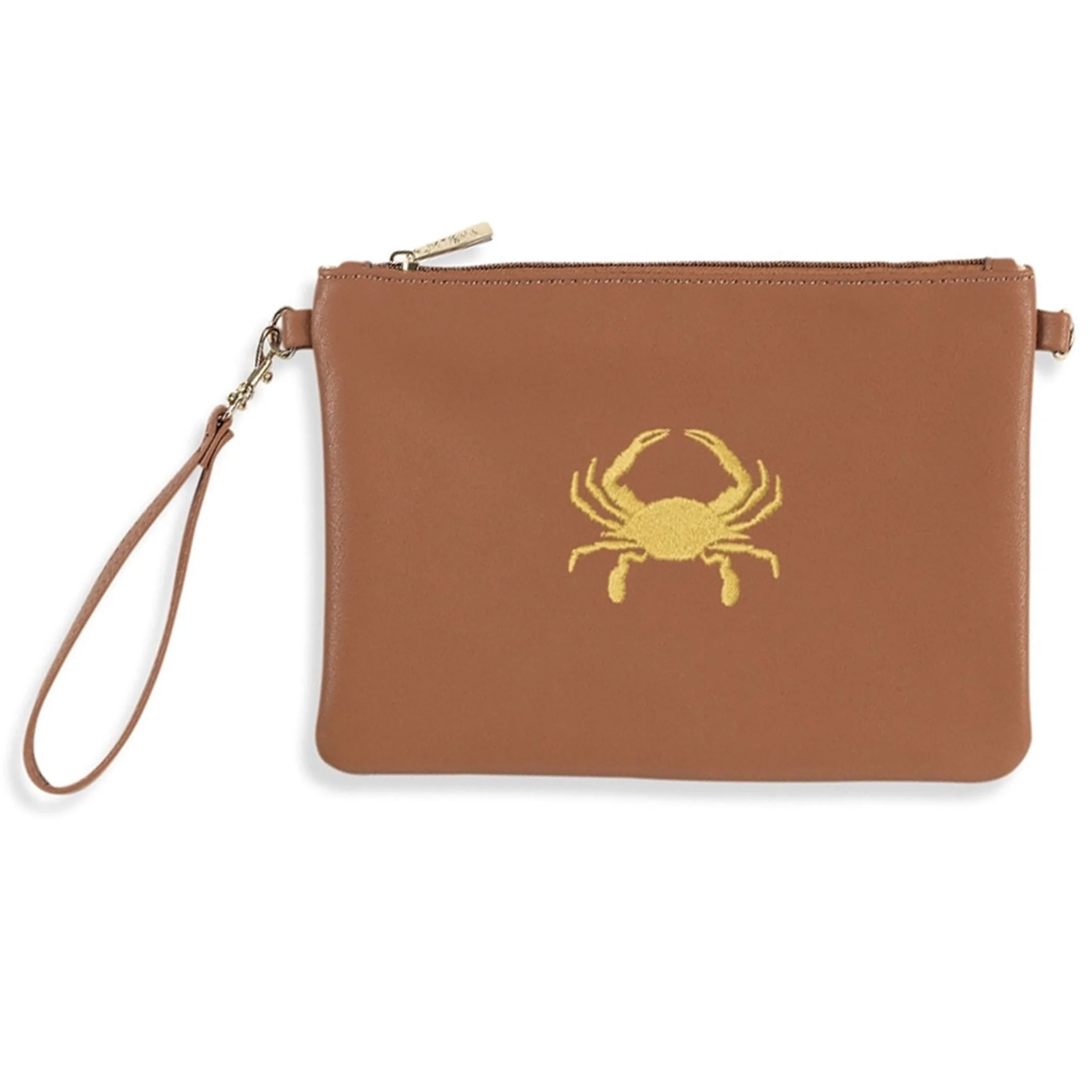Embroidered Gold Crab Wristlet - Image 3
