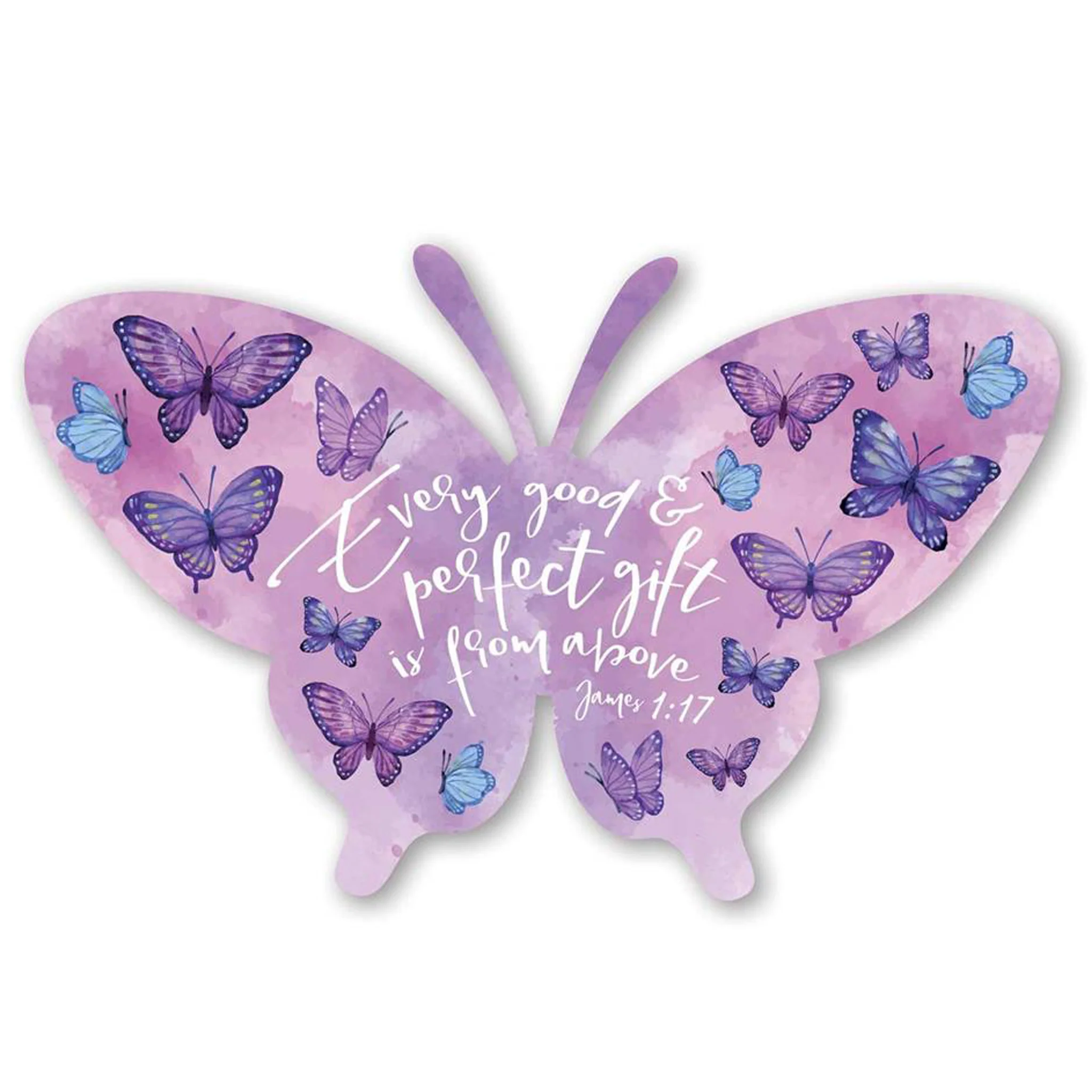 Every Good & Perfect Gift Is From Above Butterfly Vinyl Sticker