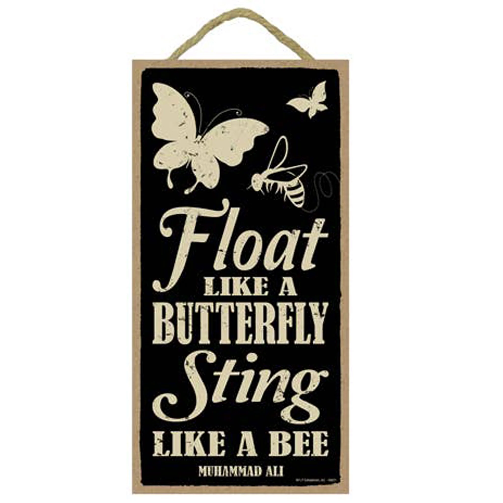 Float Like A Butterfly Muhammad Ali Wood Sign