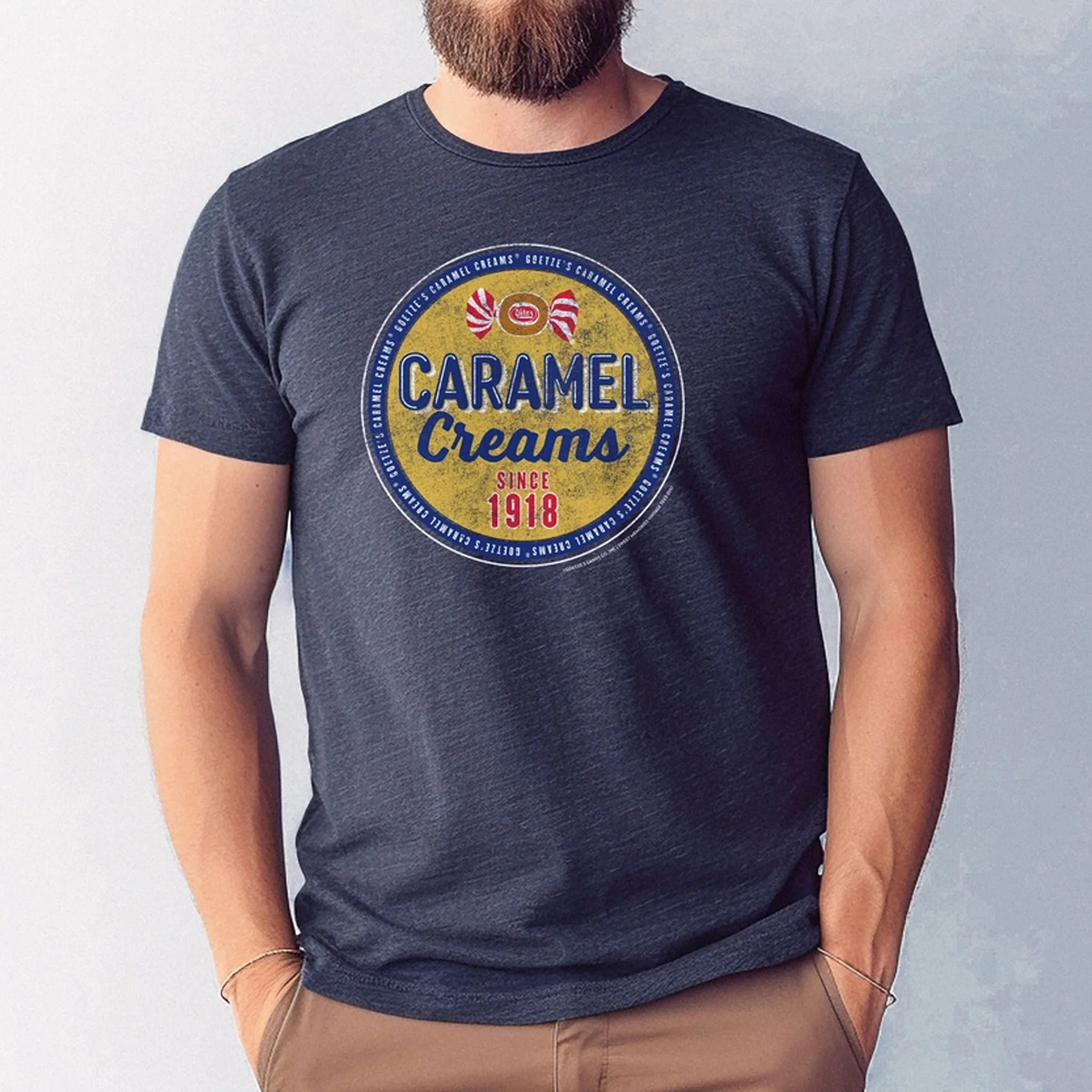 Goetze's Caramel Creams 1918 Adult T-Shirt - Image 4