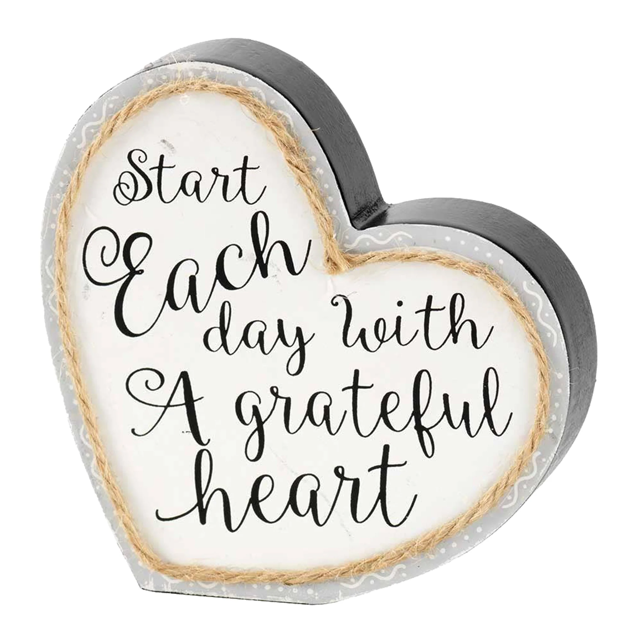 Grateful Heart Tabletop Wood Block