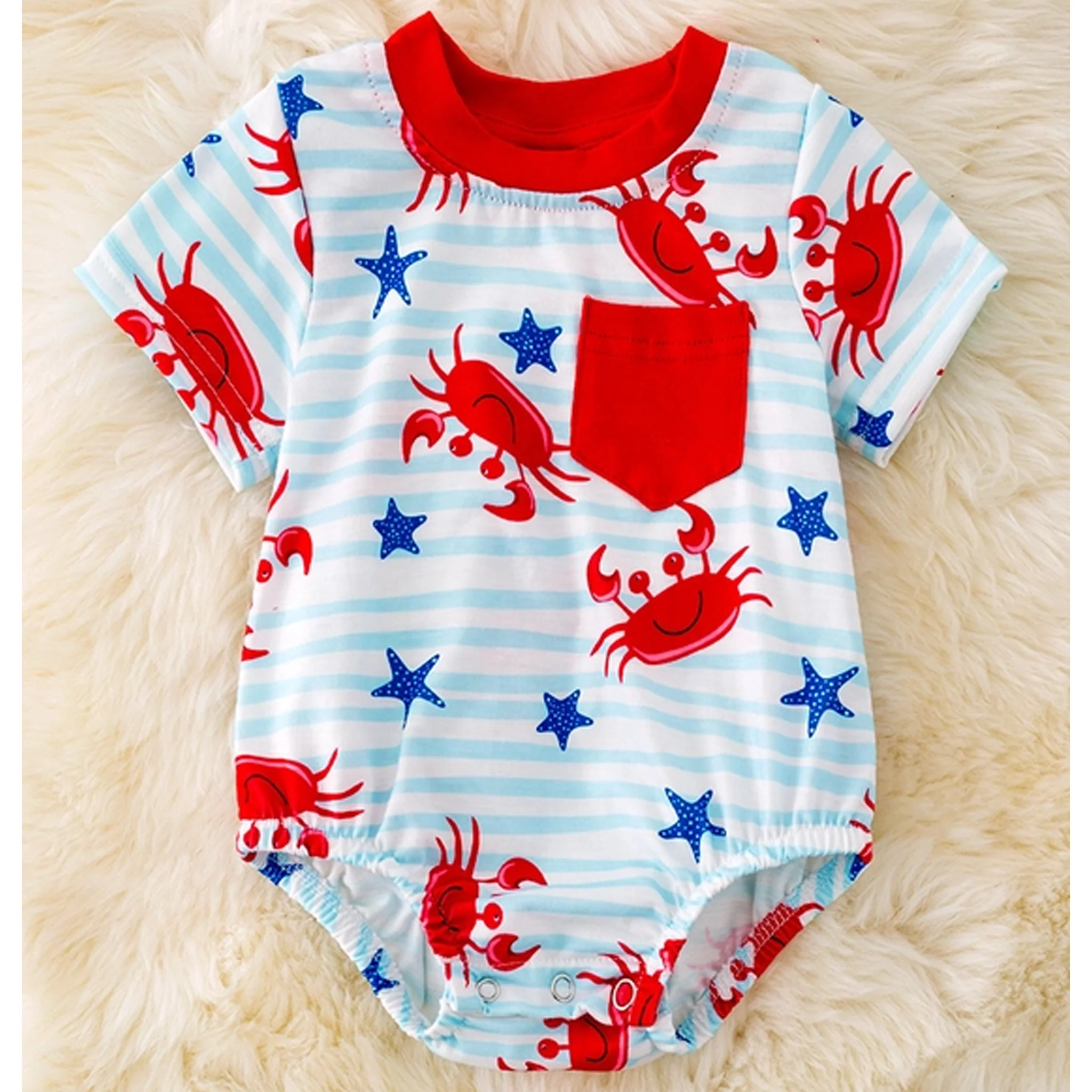 Happy Crab Pocket Onesie - Image 2