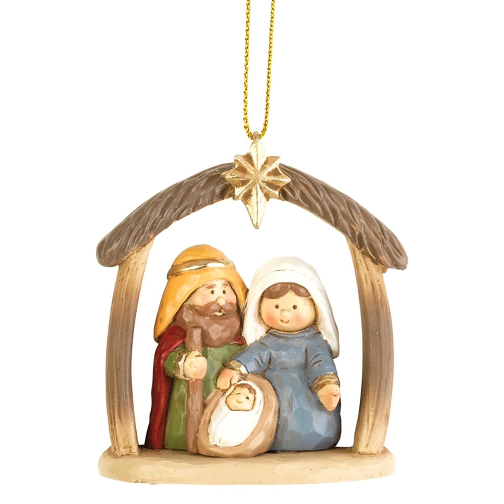 Holy Family Creche Mini Ornament 2.5"