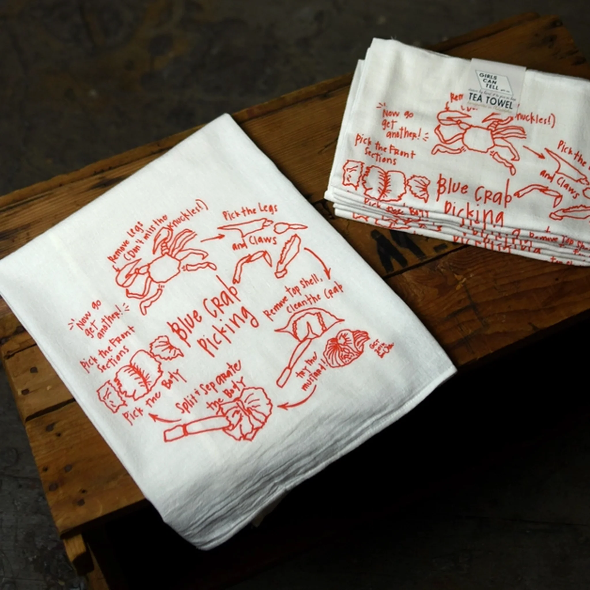How To Pick A Blue Crab Kitchen Flour Sack Towel - Image 2