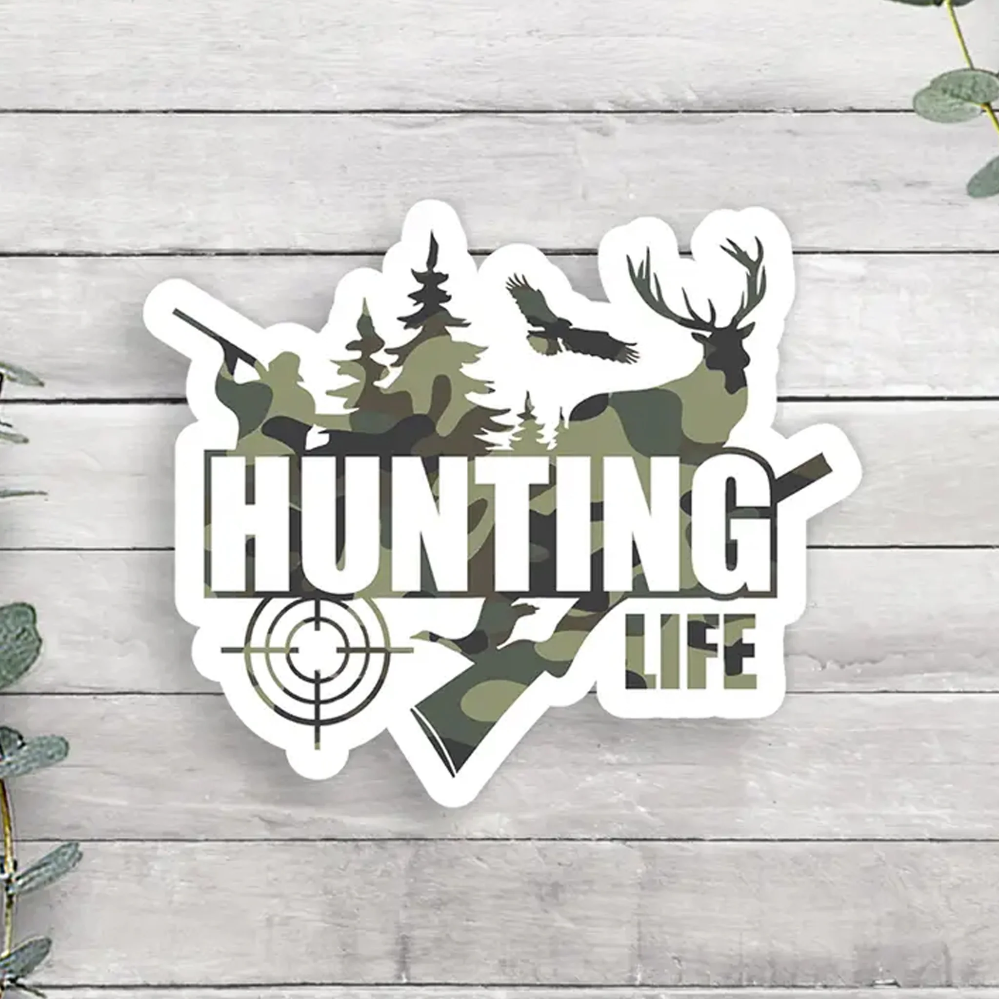 Hunting Life Camo Vinyl Sticker - Image 2