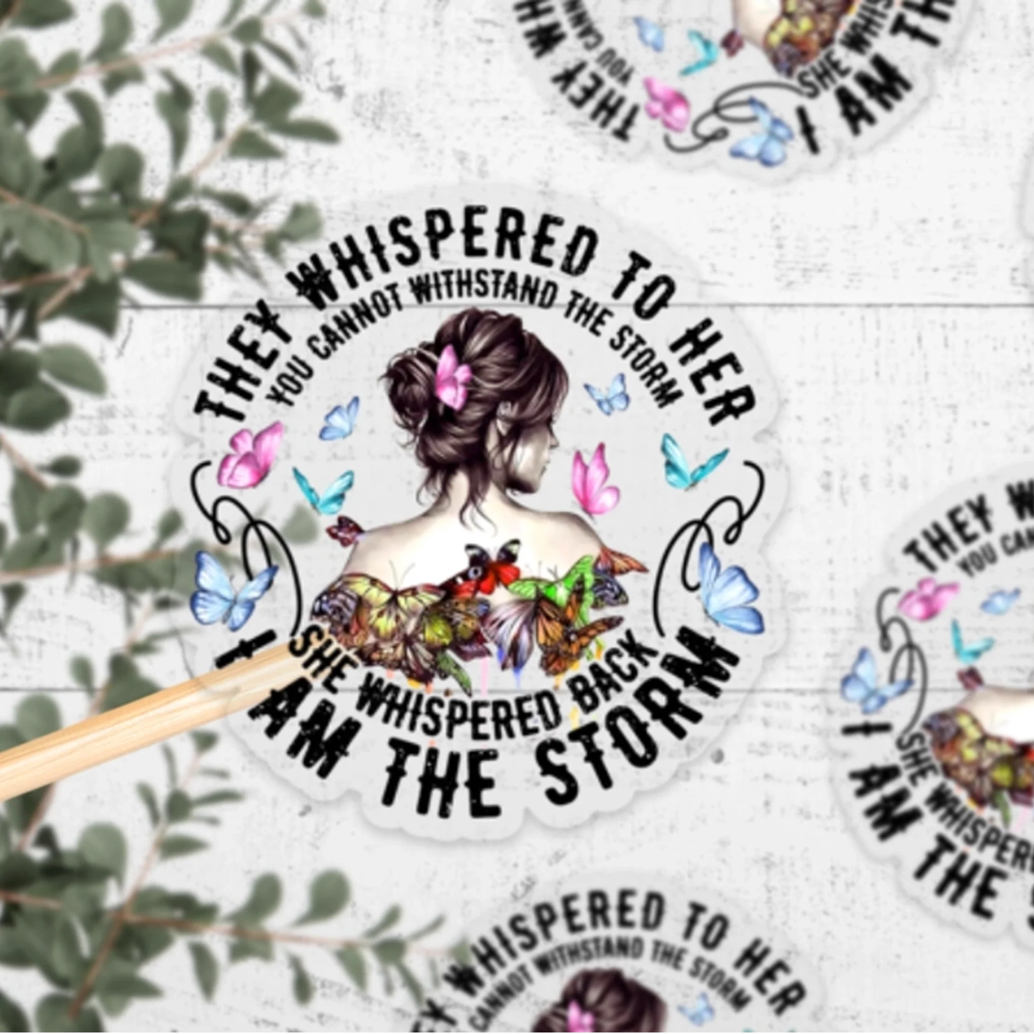I Am The Storm Clear Background Vinyl Sticker - Image 2