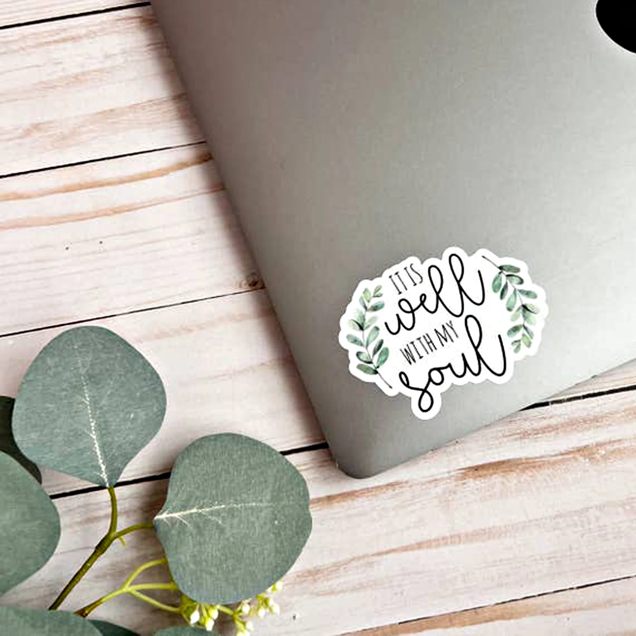It Is Well With My Soul Leaves Vinyl Sticker - Image 3