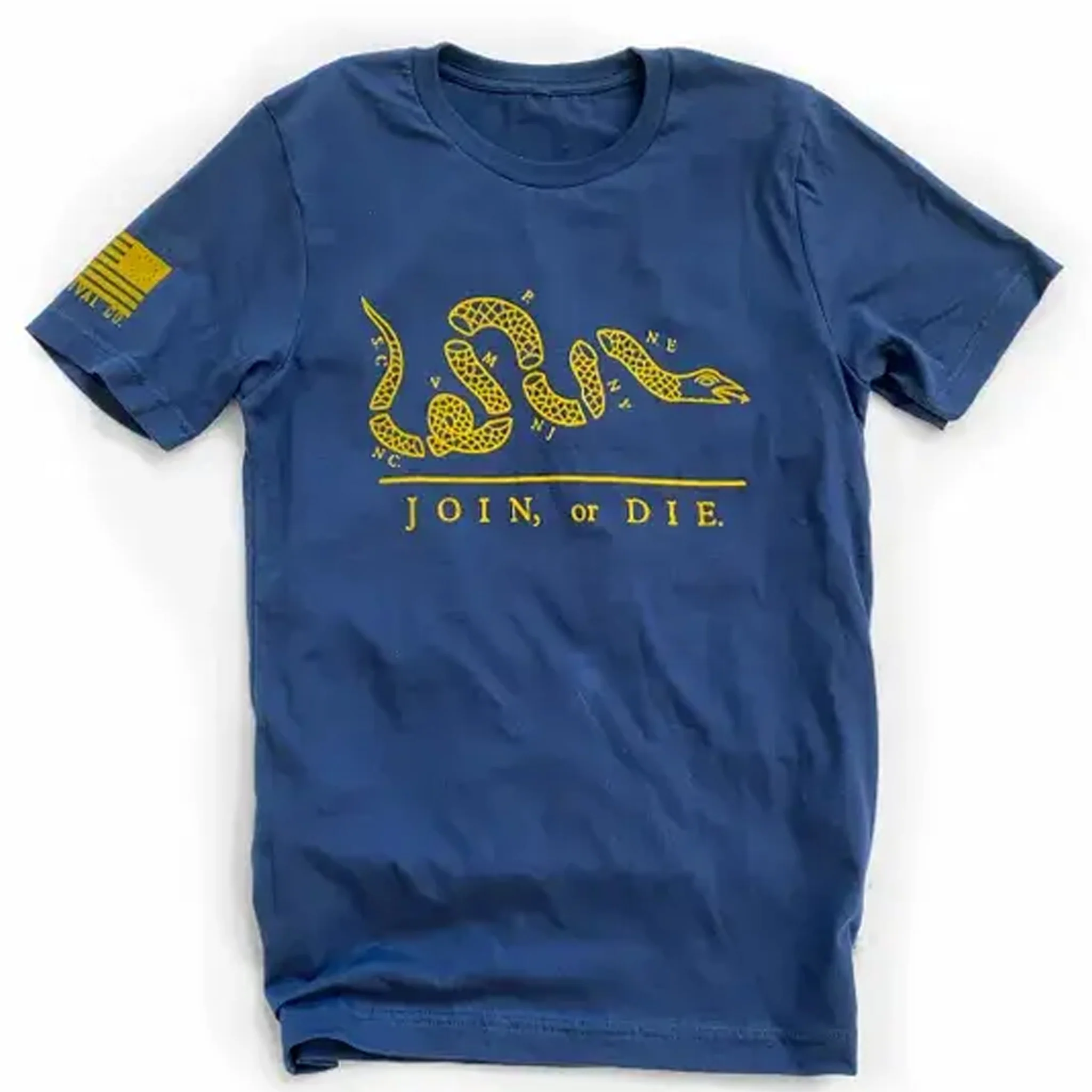 Join or Die (Ben Franklin) Navy Blue T-Shirt