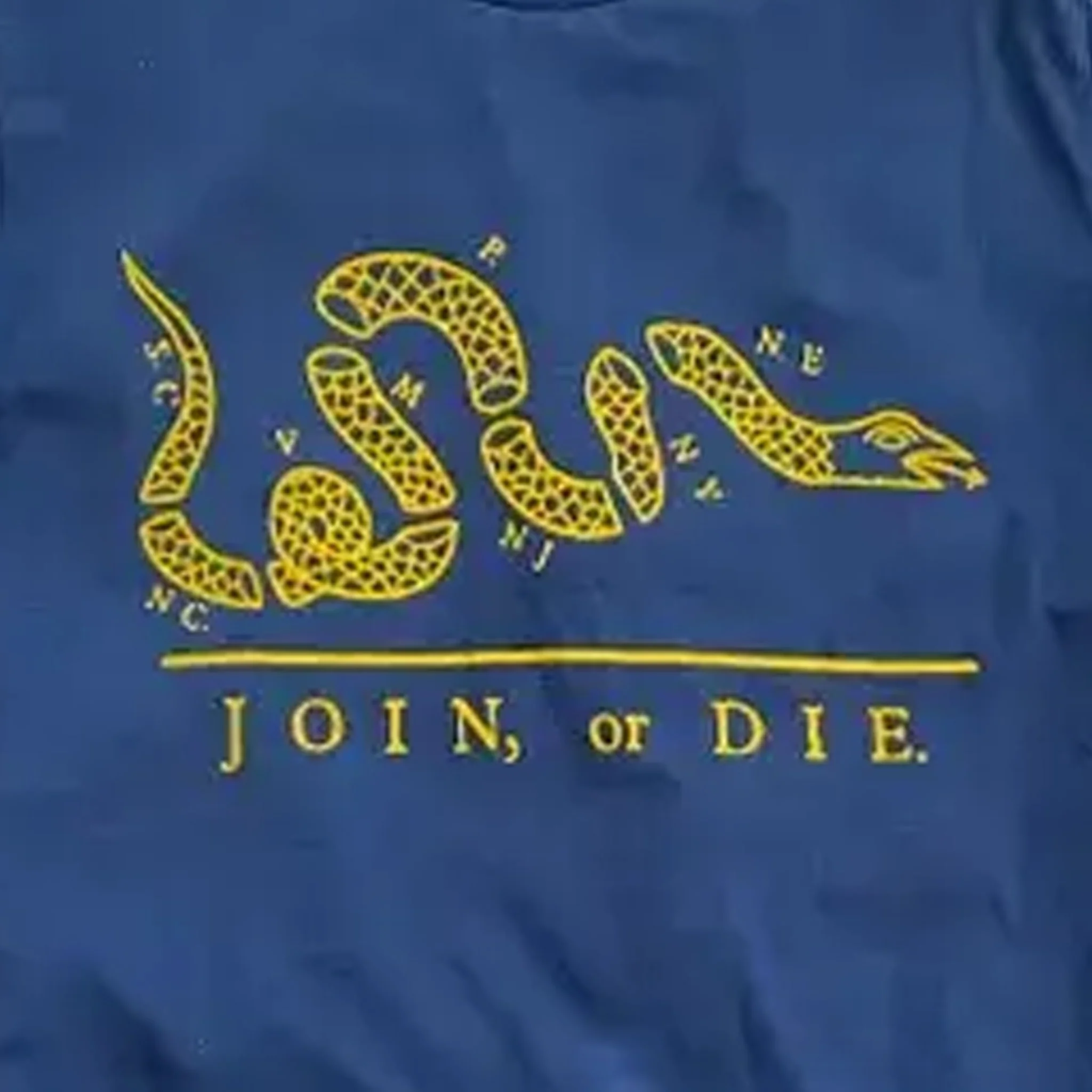 Join or Die (Ben Franklin) Navy Blue T-Shirt - Image 2