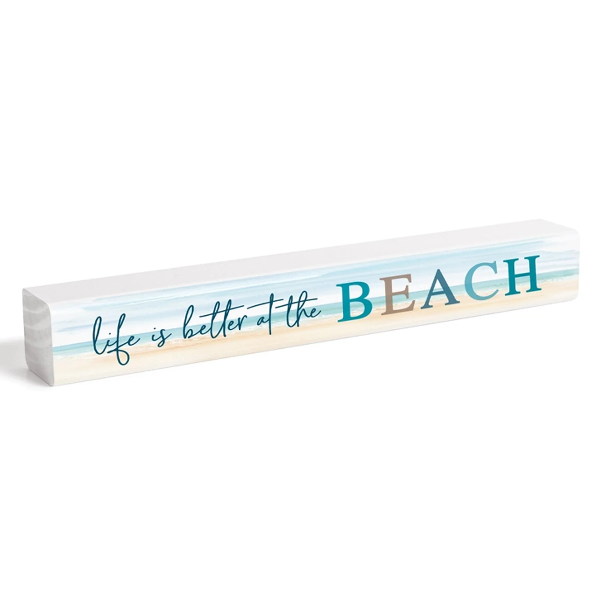 Life Is Better At The Beach Tabletop Wood Block Sign - Image 3