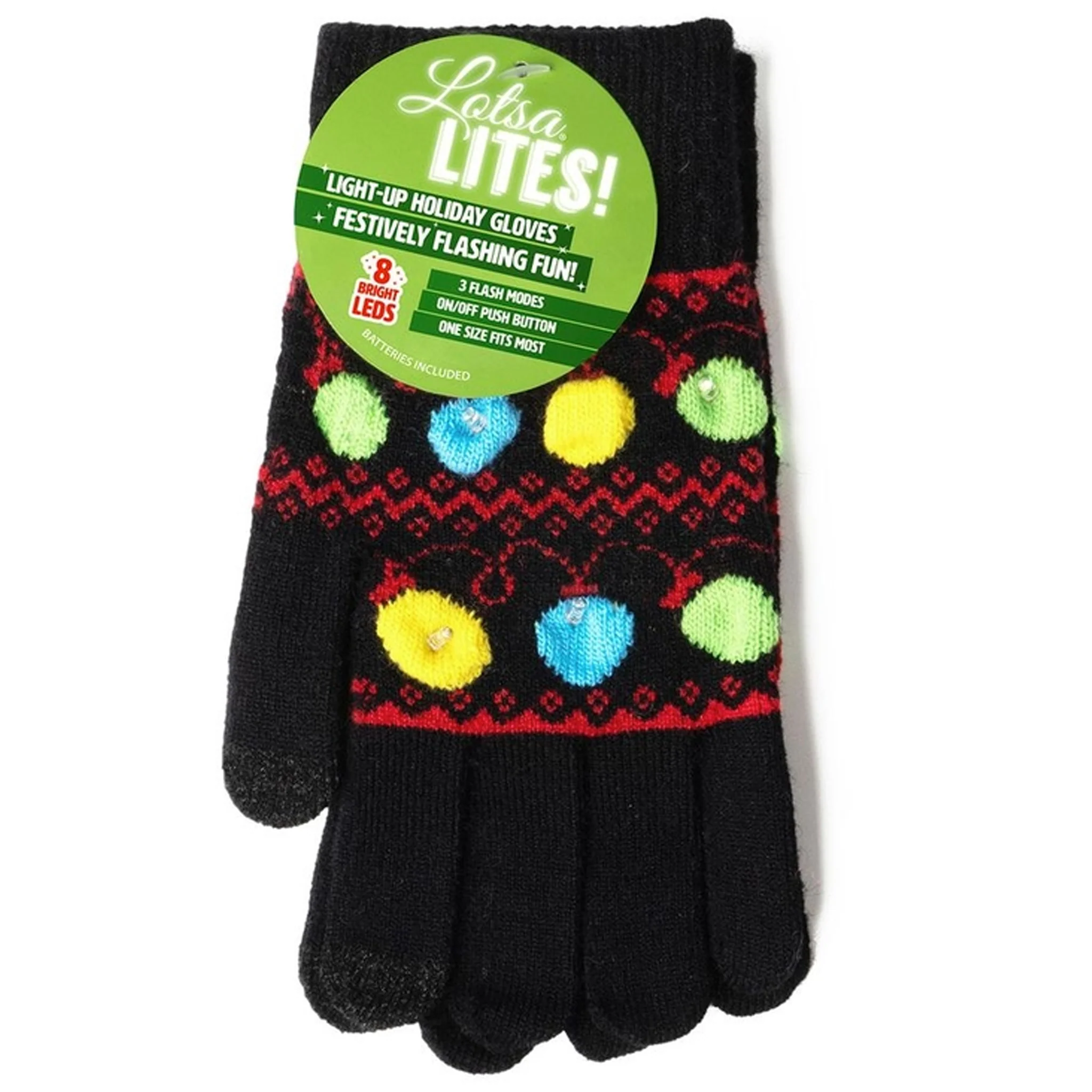 Light-Up Holiday Gloves Assorted Designs - Image 5