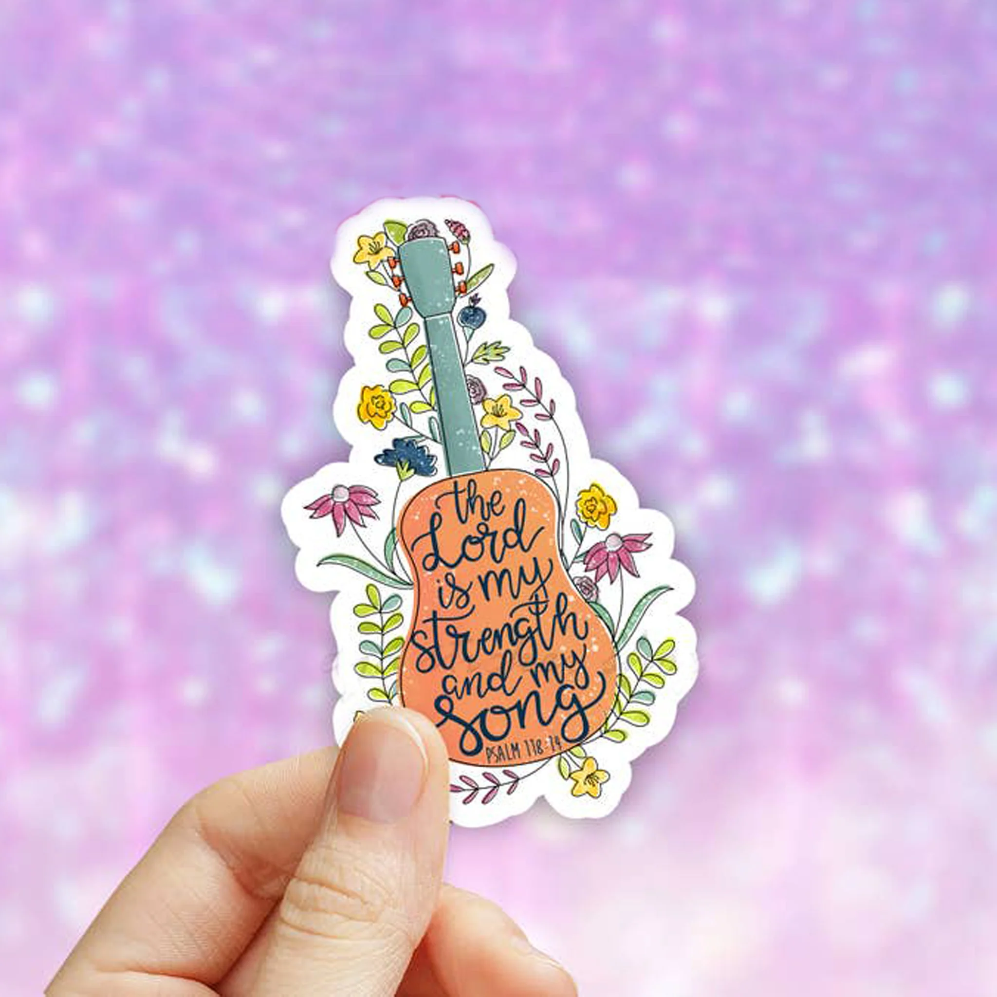 Lord Is My Strength Vinyl Sticker - Image 2