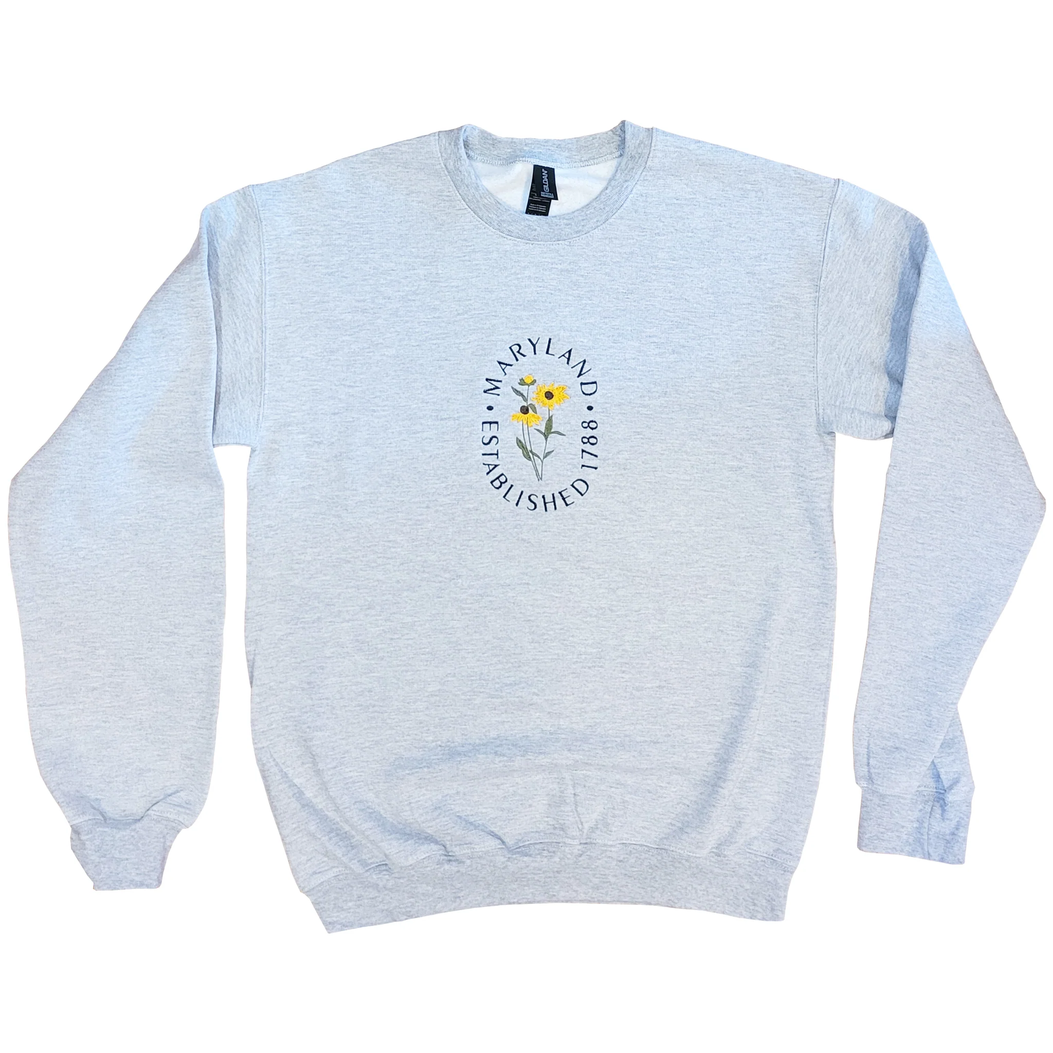 Maryland Black Eyed Susan Embroidered Sweatshirt