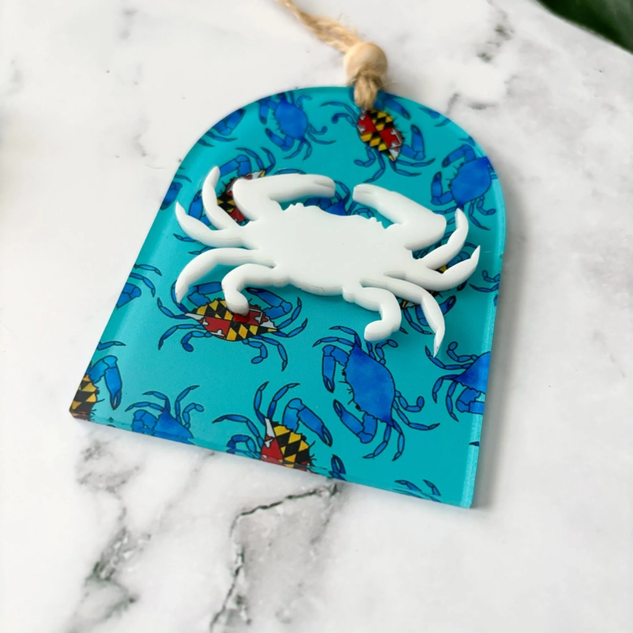 Maryland Blue Crab Acrylic Ornament - Image 2