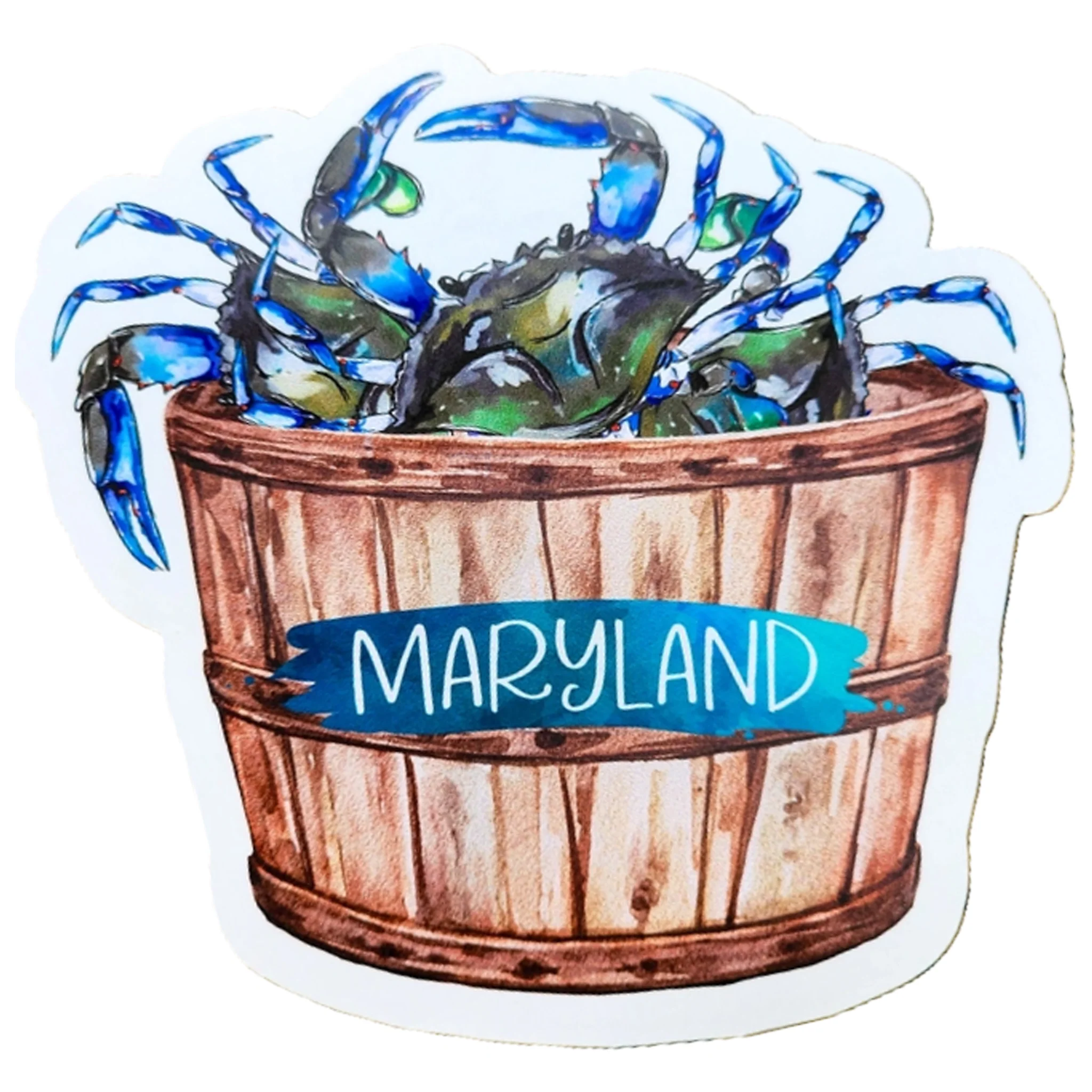 Maryland Blue Crab Bushel Sticker