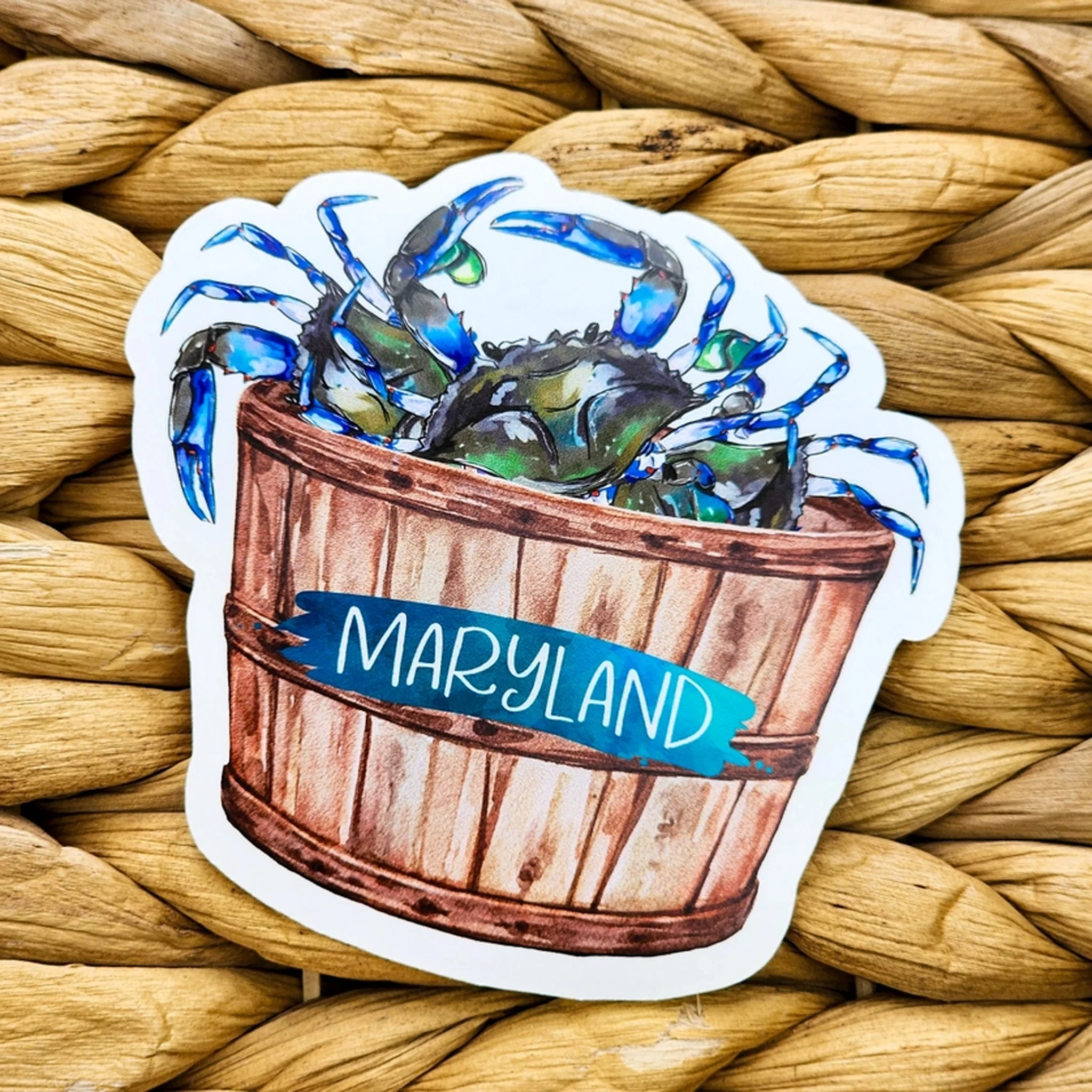 Maryland Blue Crab Bushel Sticker - Image 2