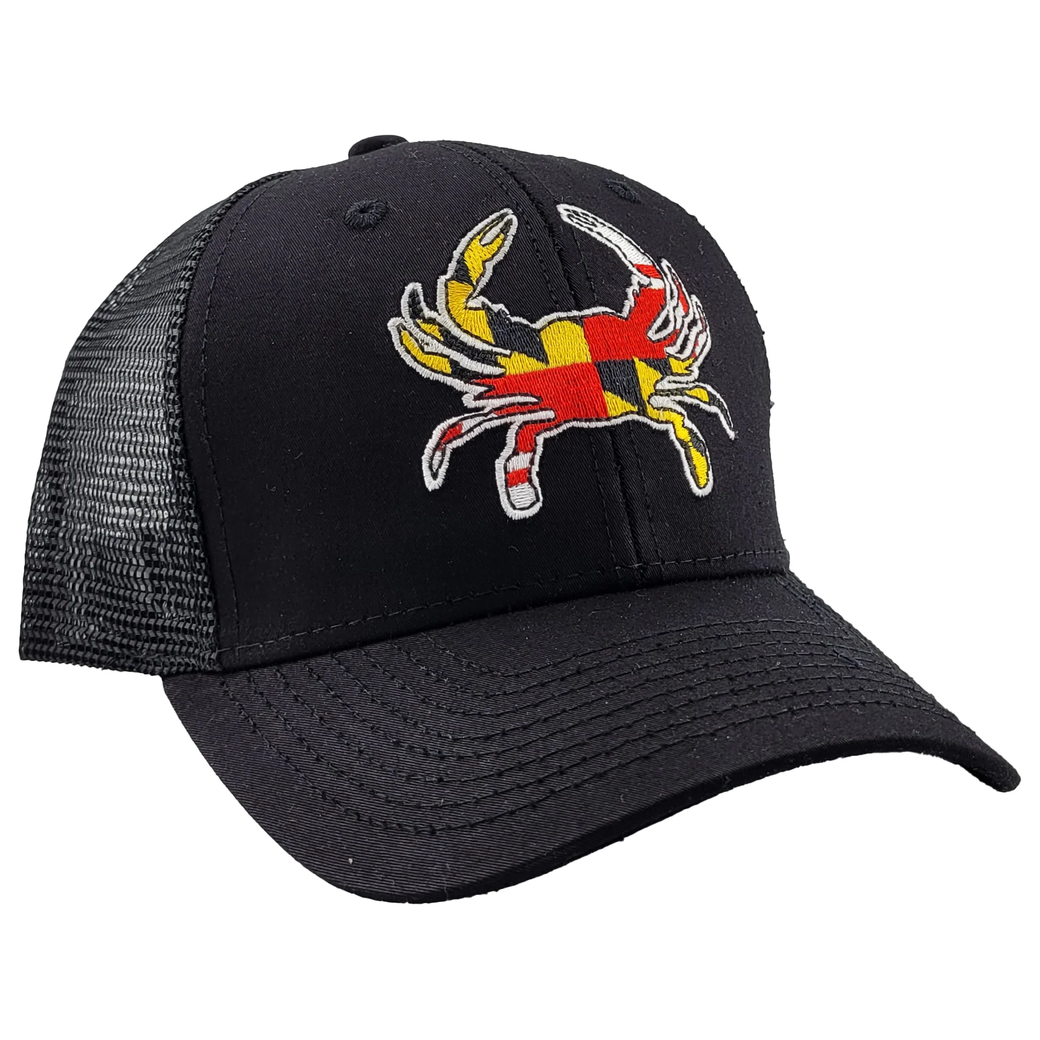 Maryland Colors Crab Flag Mesh Back Baseball Hat - Assorted Colors - Image 2