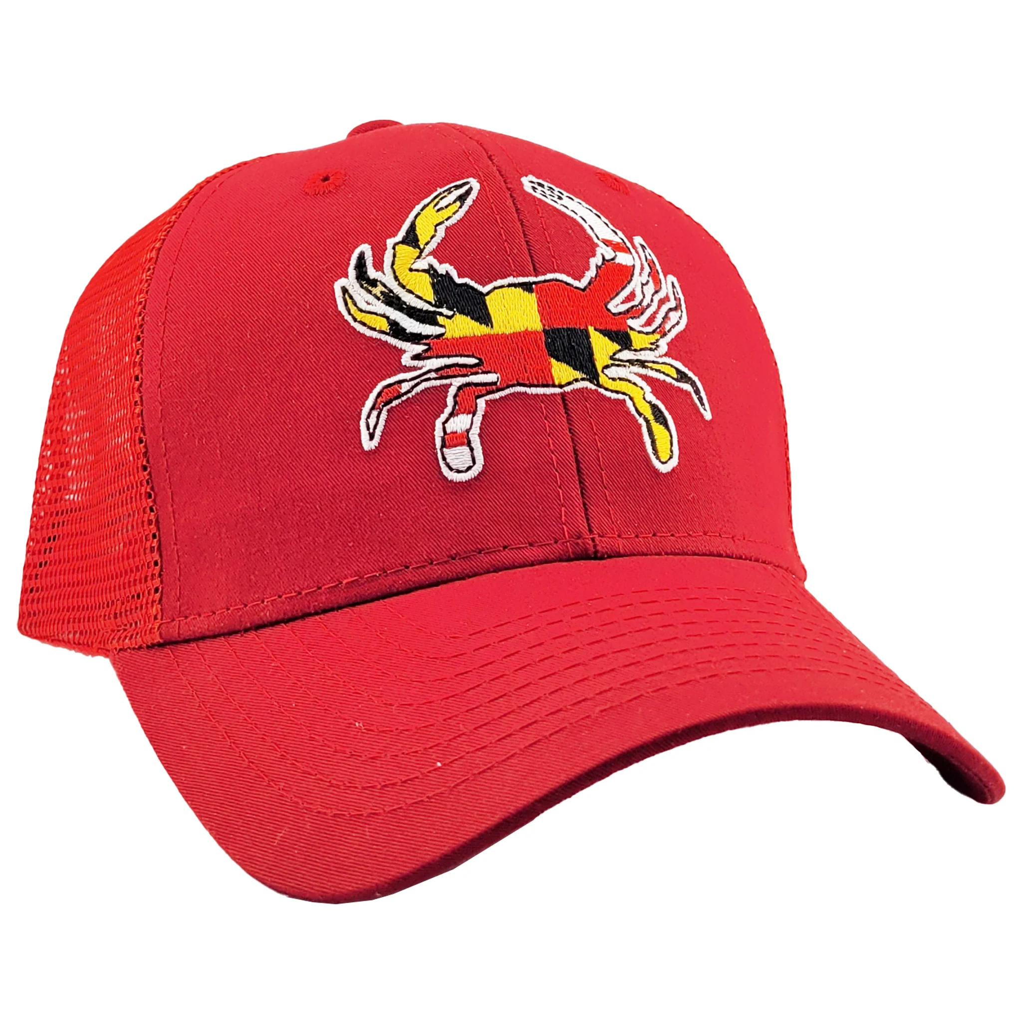 Maryland Colors Crab Flag Mesh Back Baseball Hat - Assorted Colors - Image 6