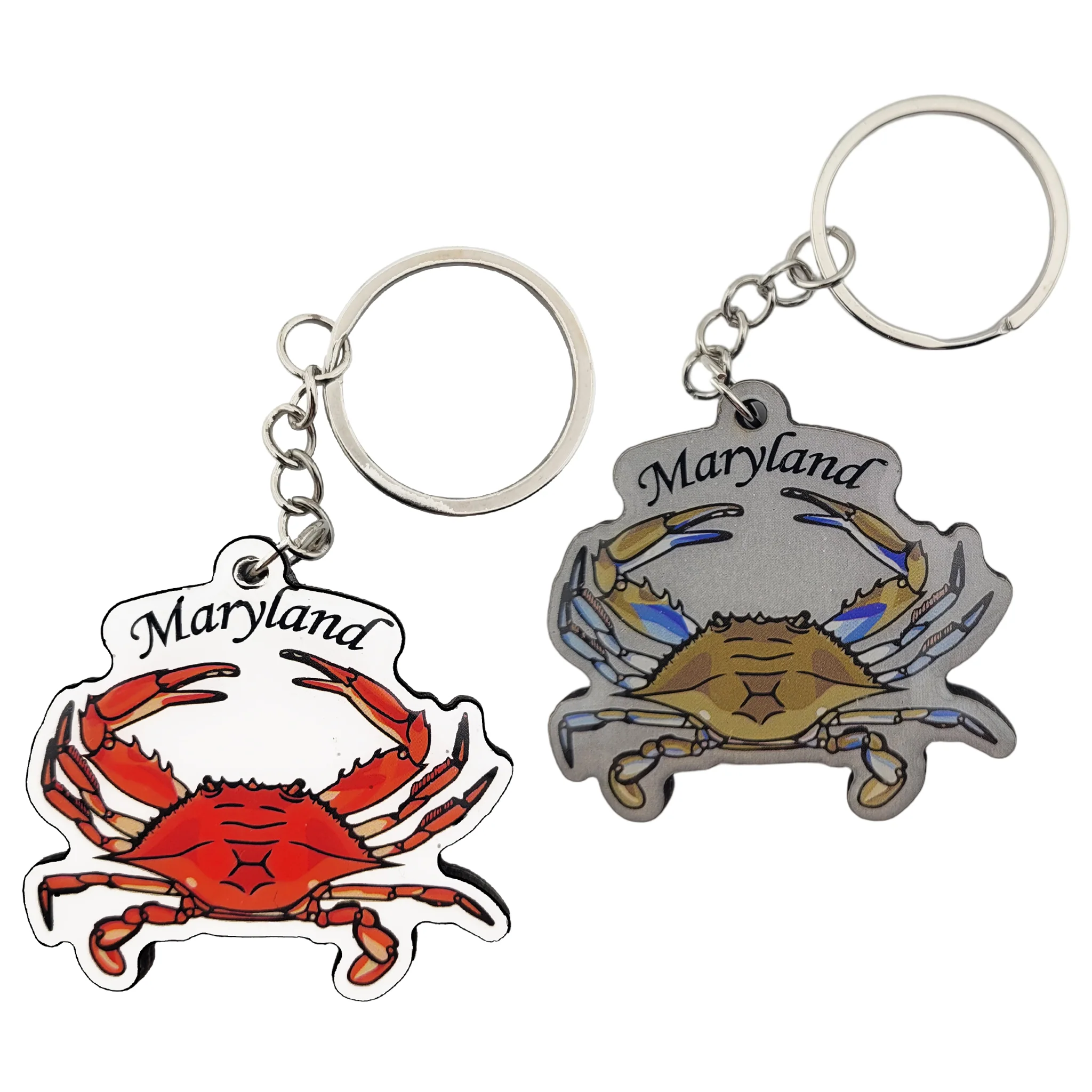 Maryland Crab Decowood Key Ring