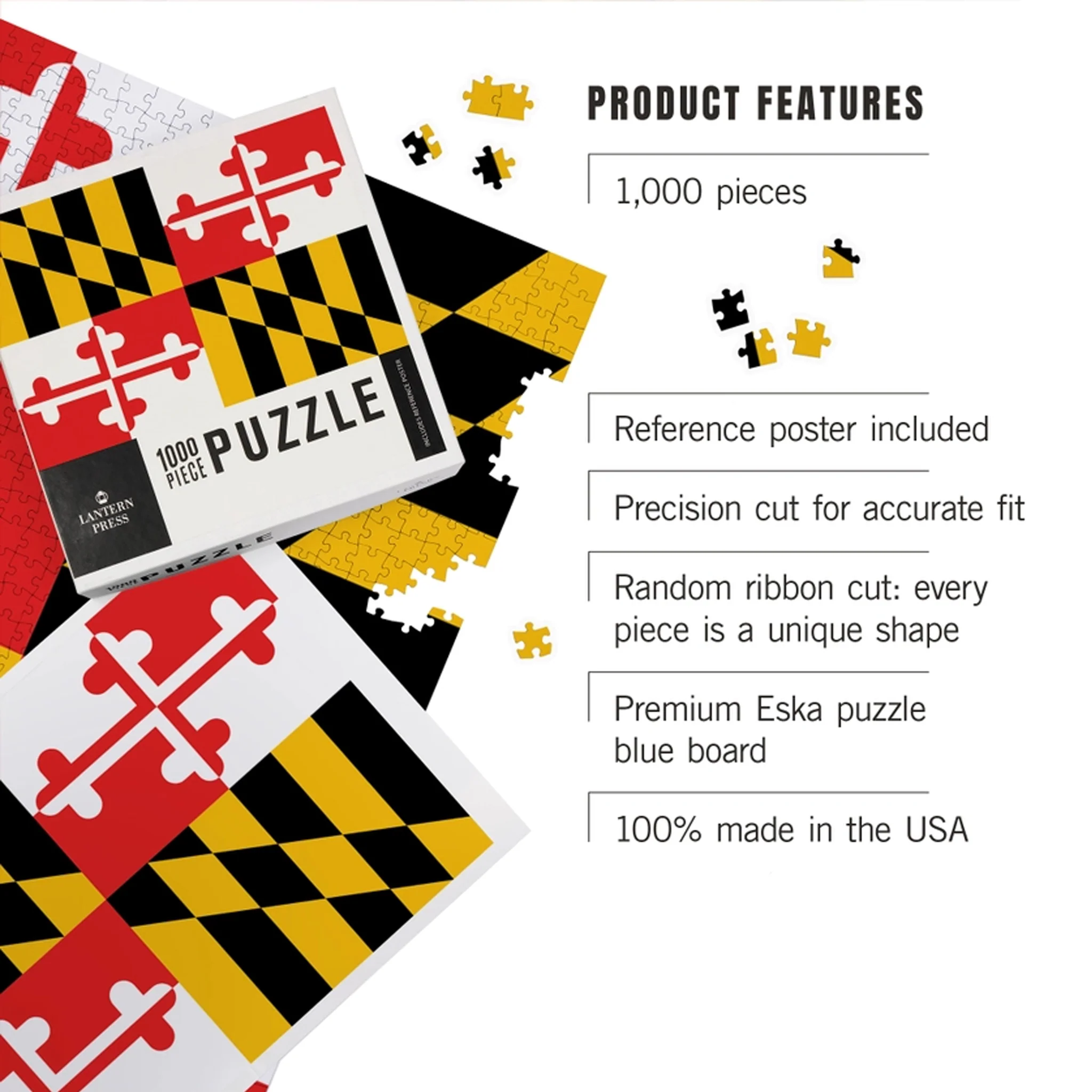 Maryland Flag 1,000 Piece Puzzle - Image 5
