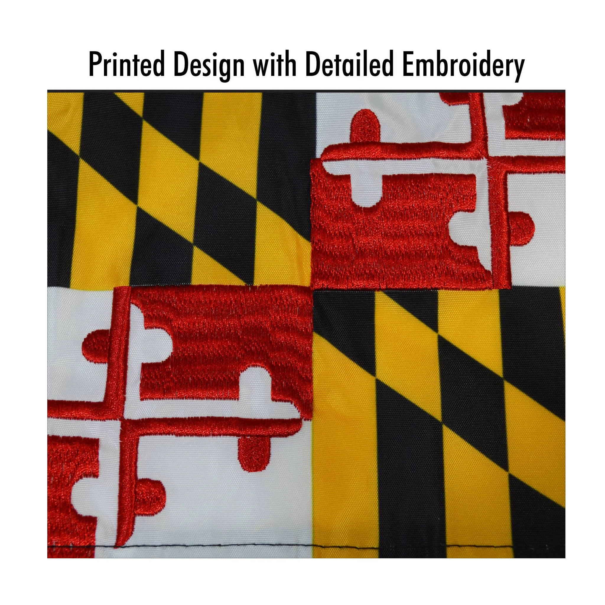 Maryland Flag Embroidered 18" Mini Windsock - Image 3