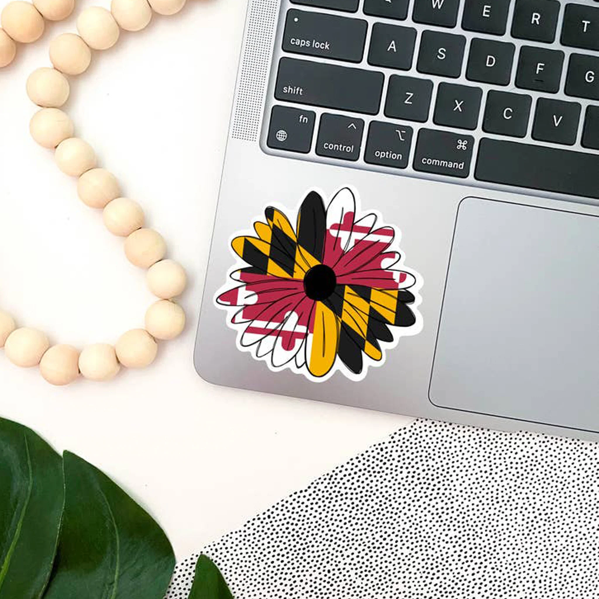 Maryland Flag Black Eyed Susan Vinyl Sticker - Image 2
