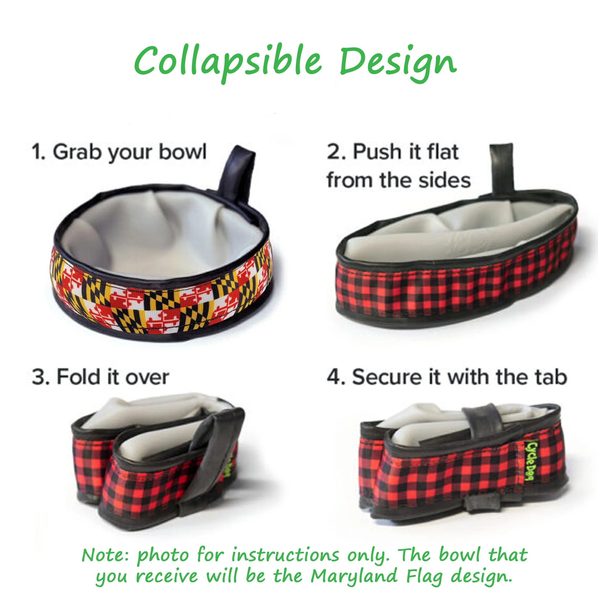 Maryland Flag Travel Dog Bowl - Image 3