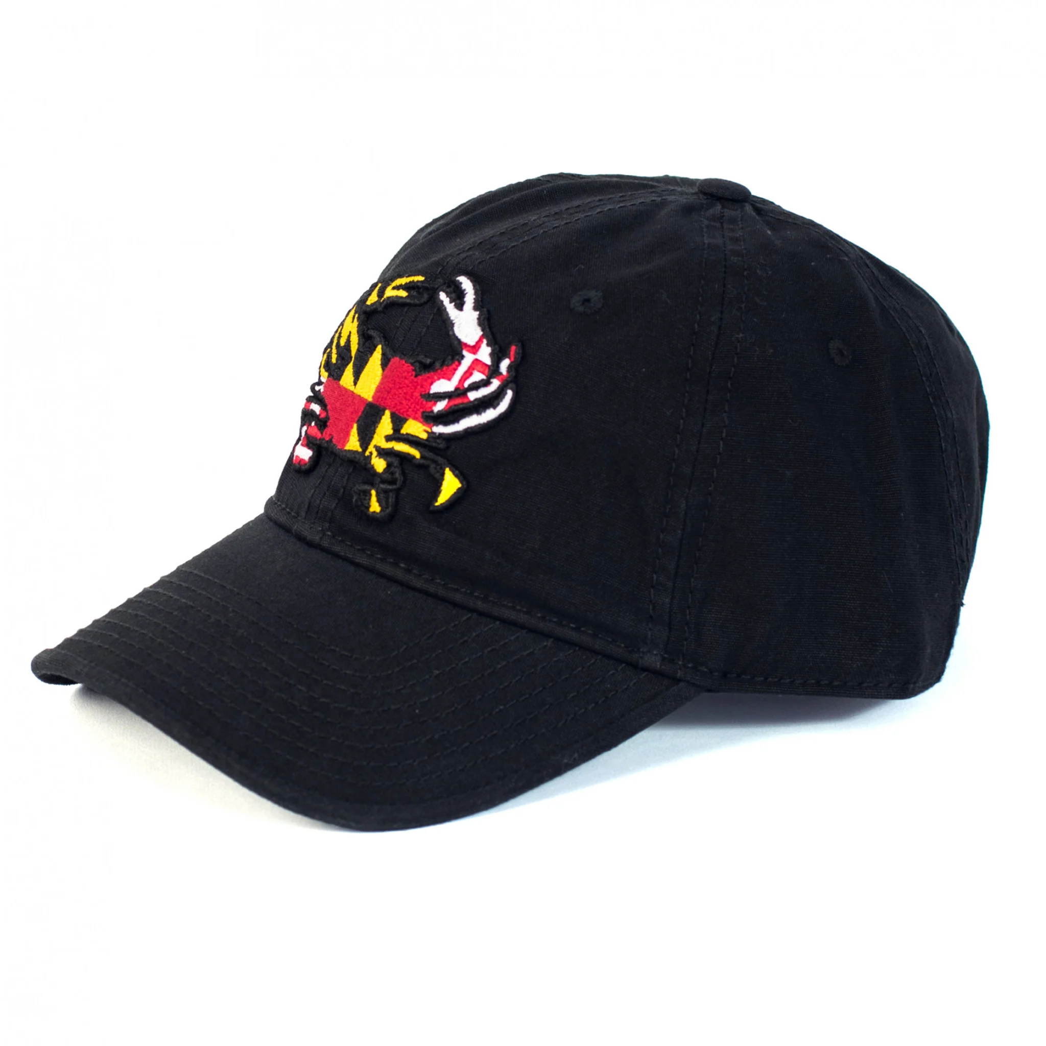 Maryland Flag Crab Black Low Profile Baseball Hat - Image 2