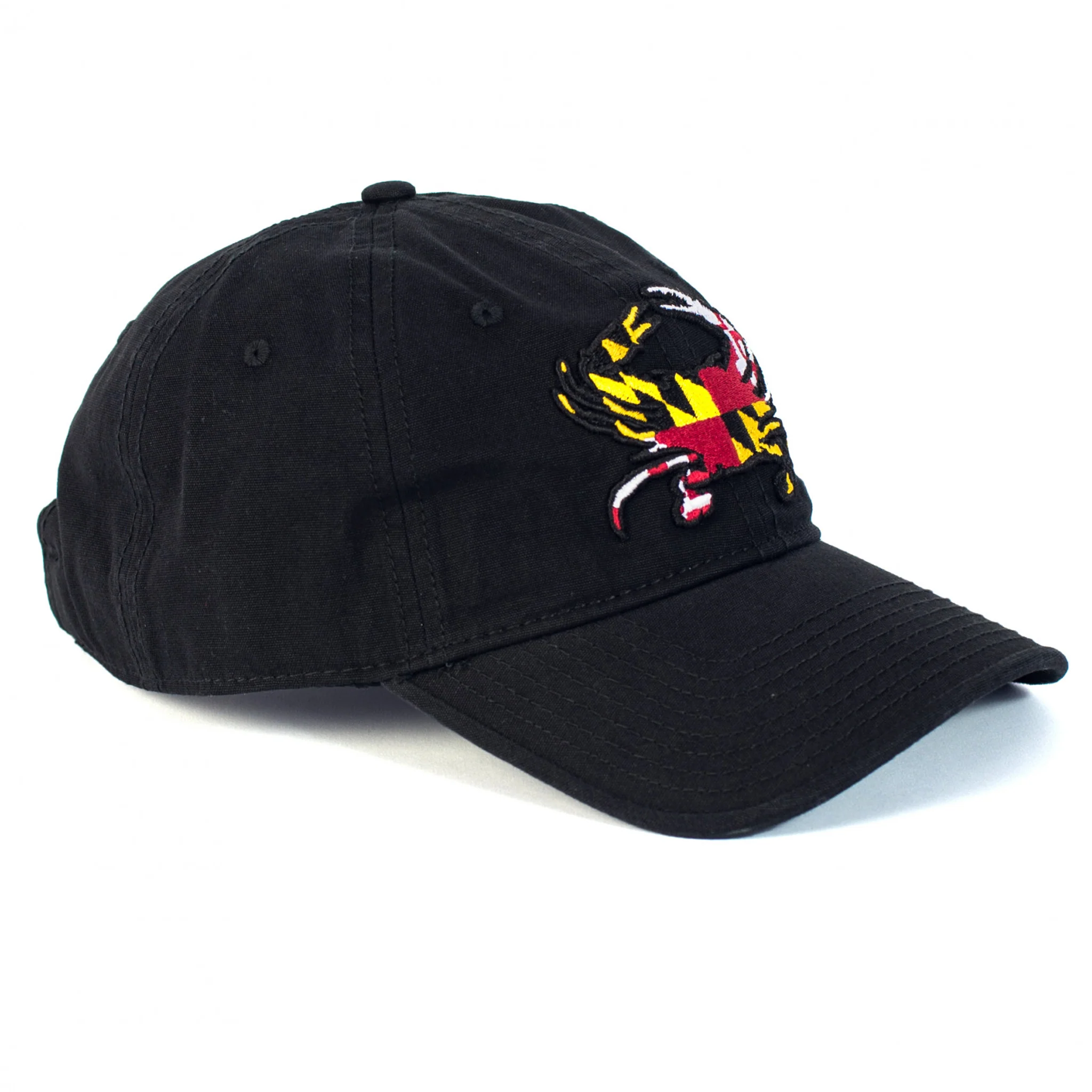 Maryland Flag Crab Black Low Profile Baseball Hat - Image 3