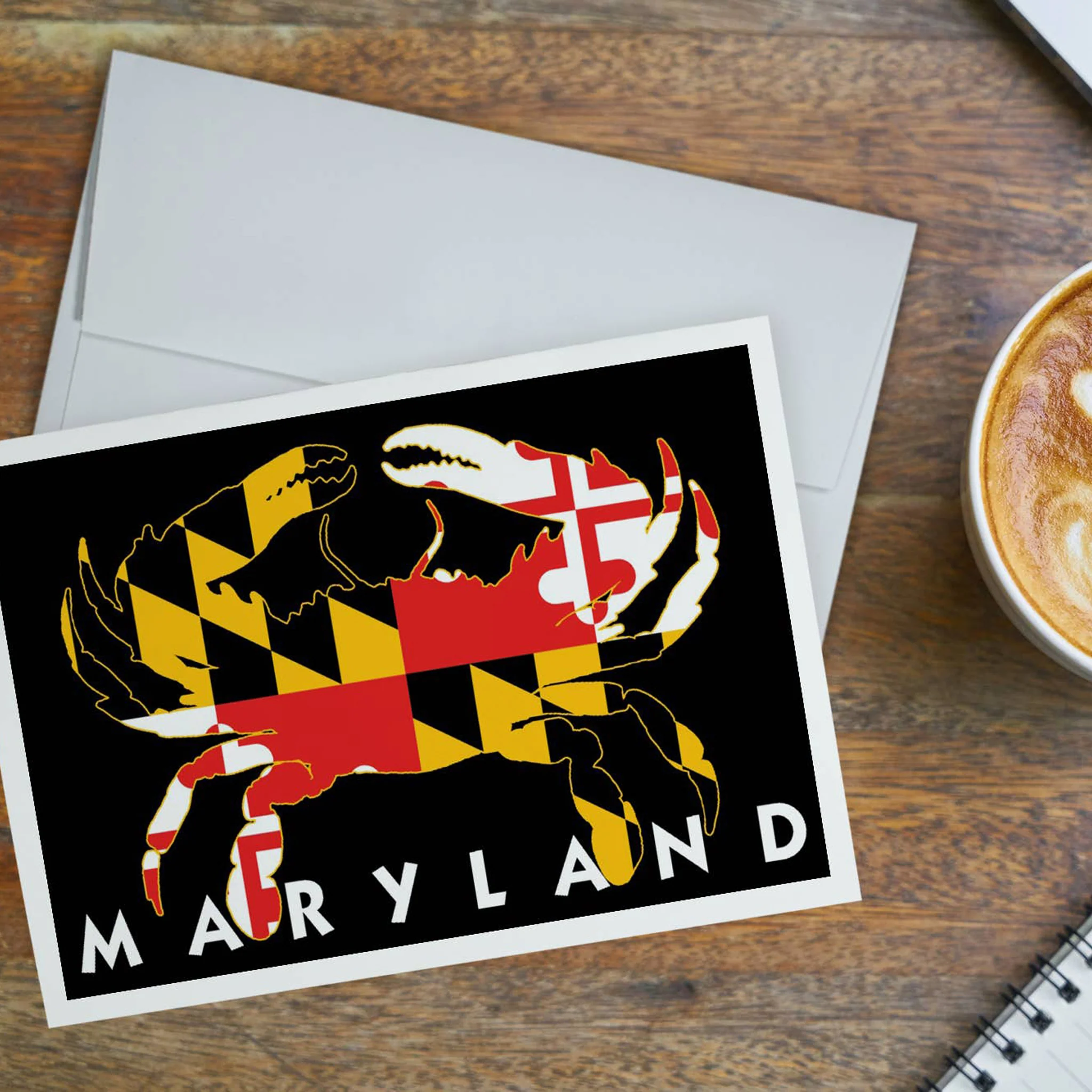 Maryland Flag Crab Greeting Card - Image 3