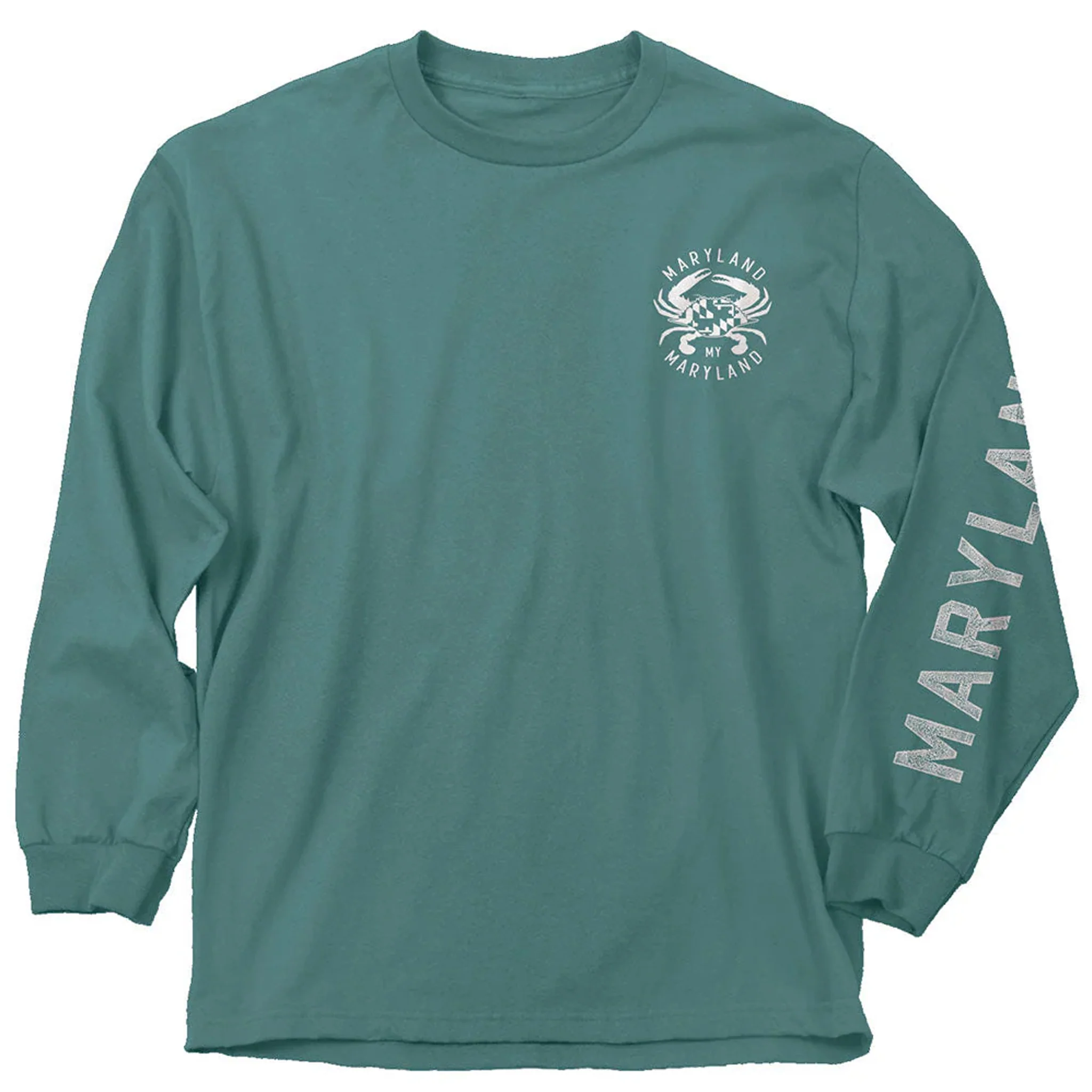 Maryland Flag Crab Long Sleeve T-Shirt - Image 3