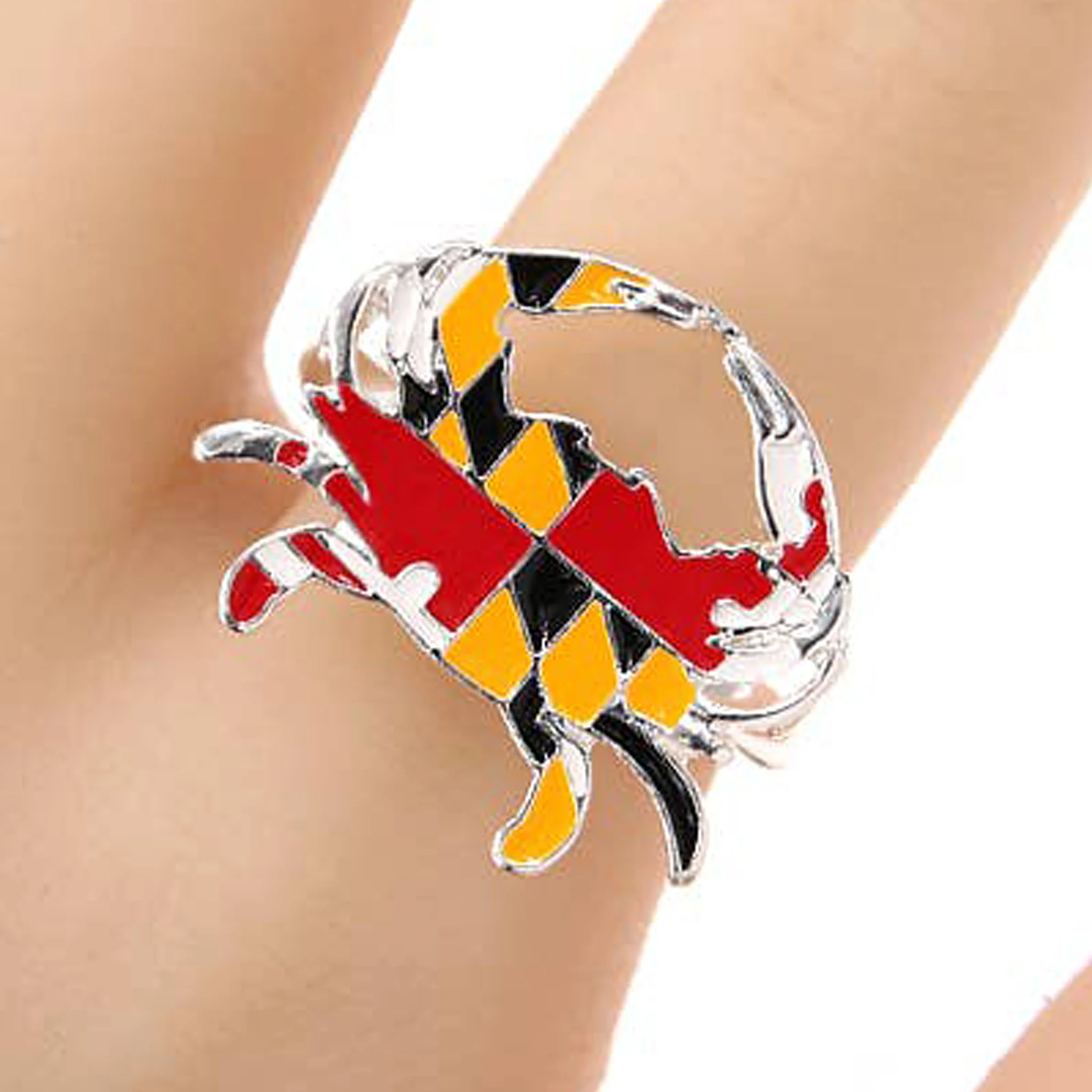 Maryland Flag Crab Stretch Ring - Image 2