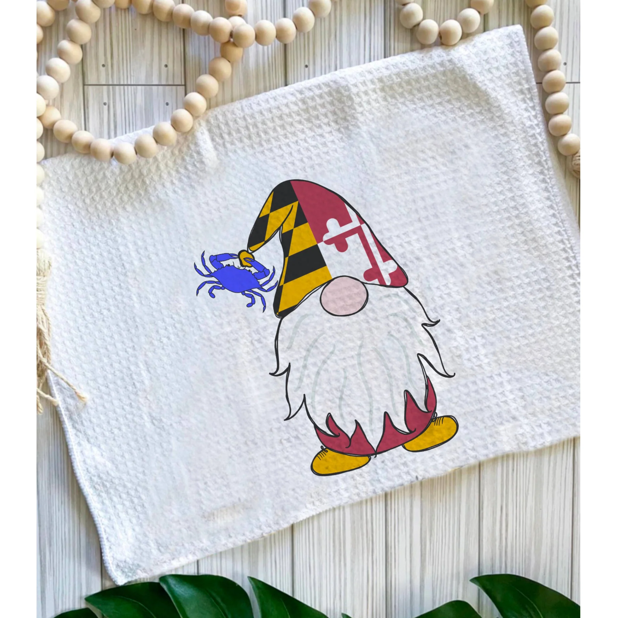 Maryland Flag Gnome Kitchen Towel - Image 2
