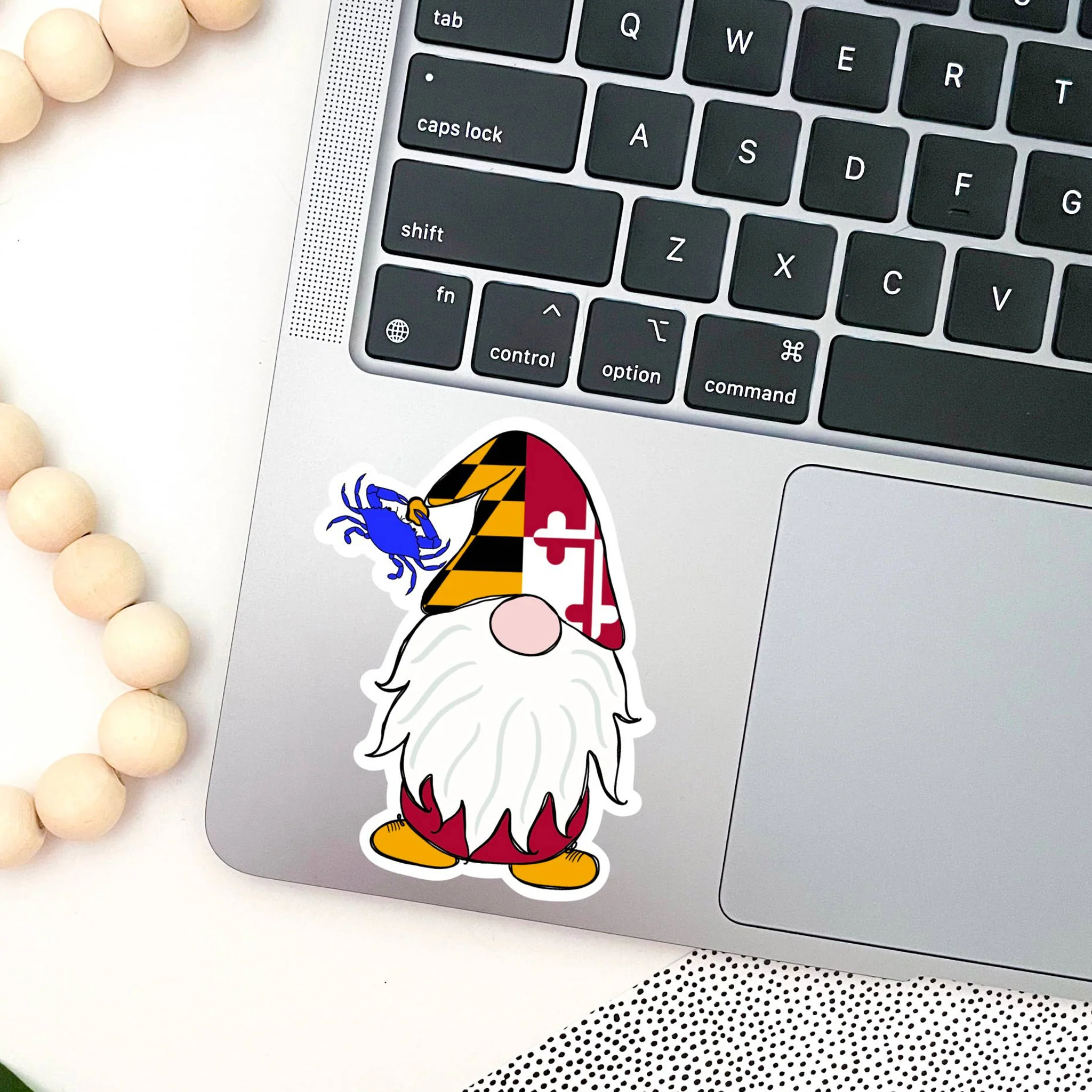 Maryland Flag Gnome Vinyl Sticker - Image 2