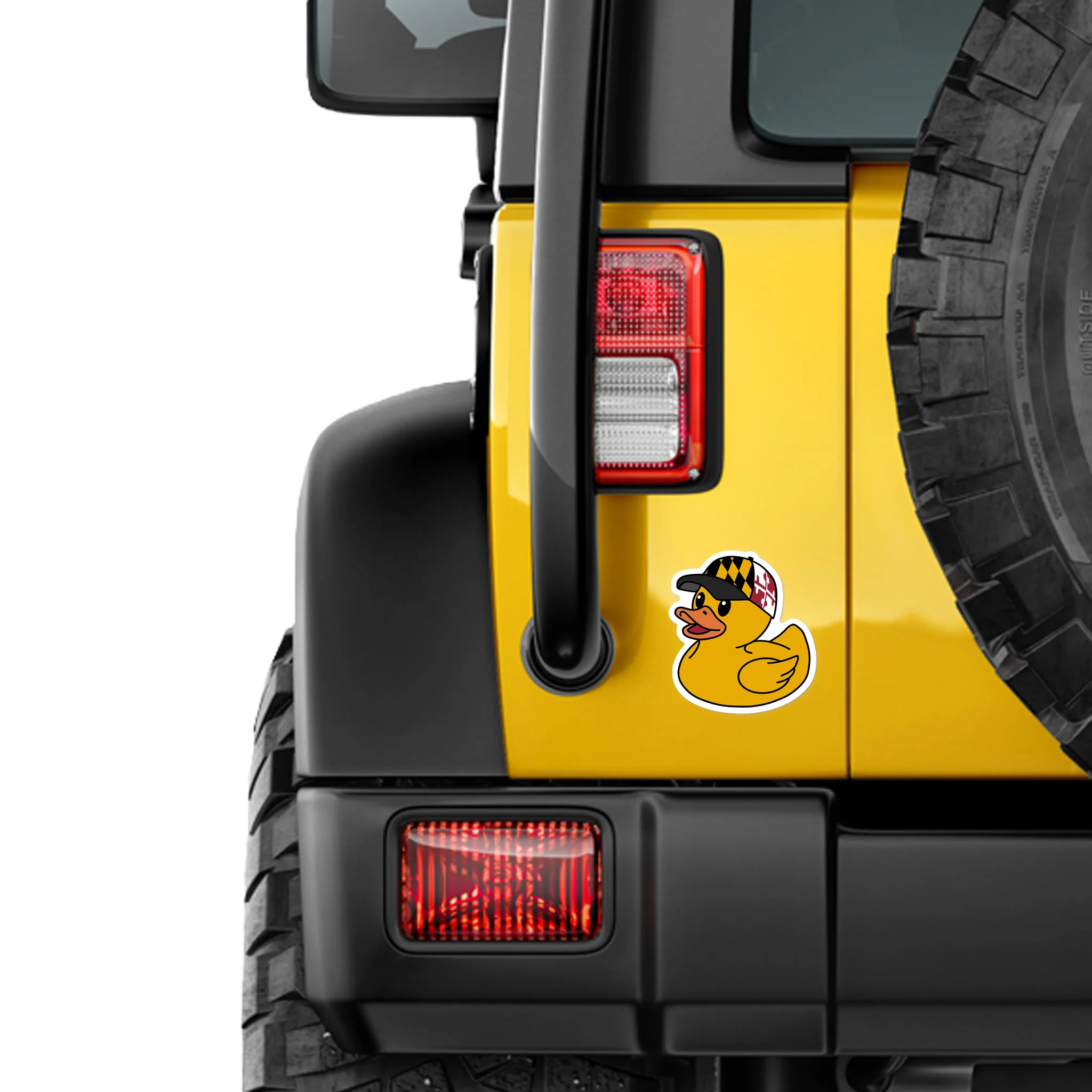 Maryland Flag Jeep Duck Vinyl Sticker - Image 2