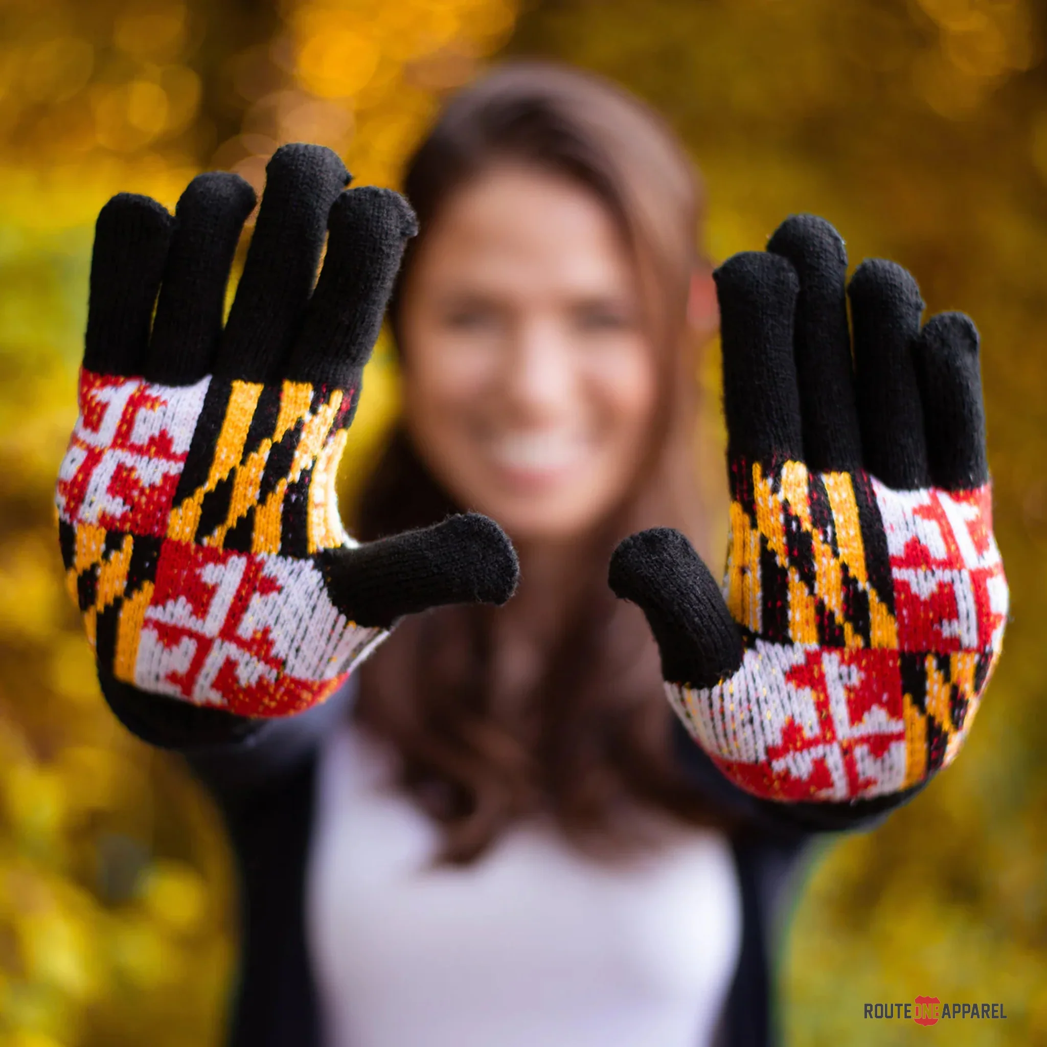 Maryland Flag Knit Winter Gloves - Image 2
