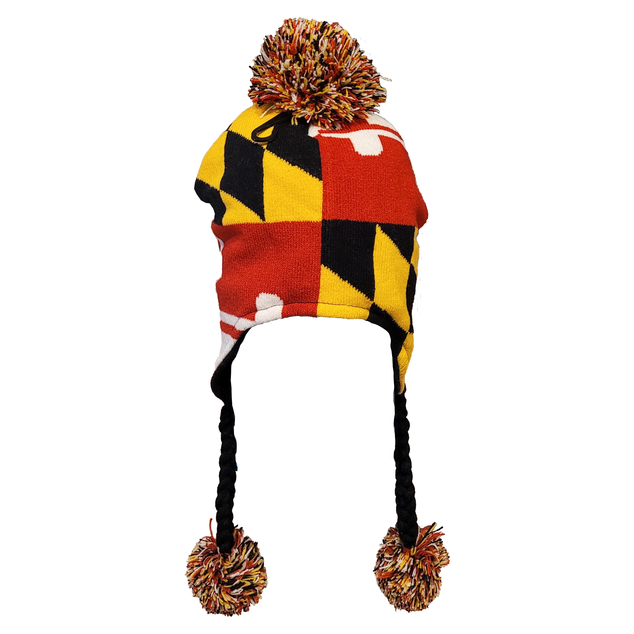 Maryland Flag Norwegian Ski Hat with Tassels