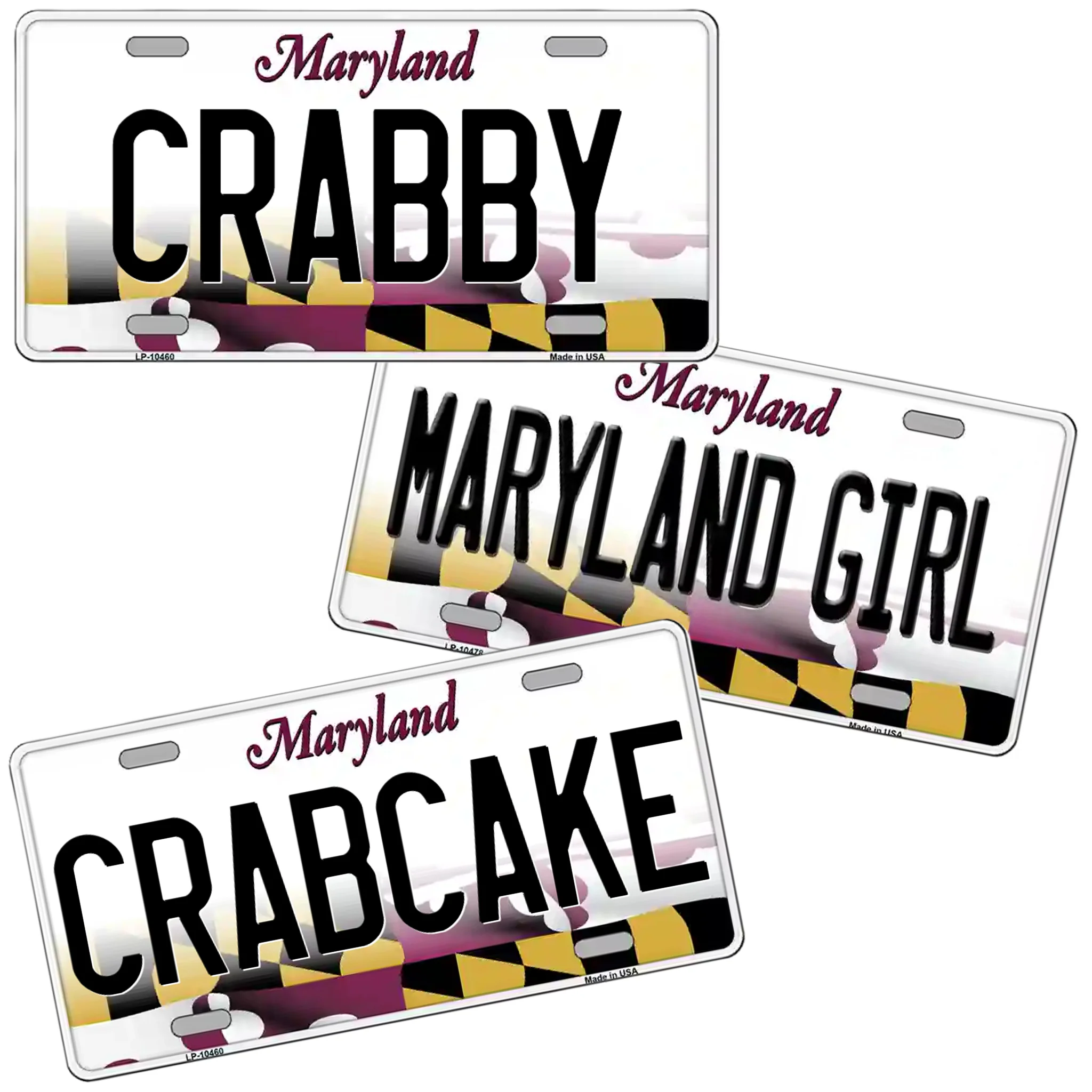 Maryland Flag Novelty License Plates Assorted Designs