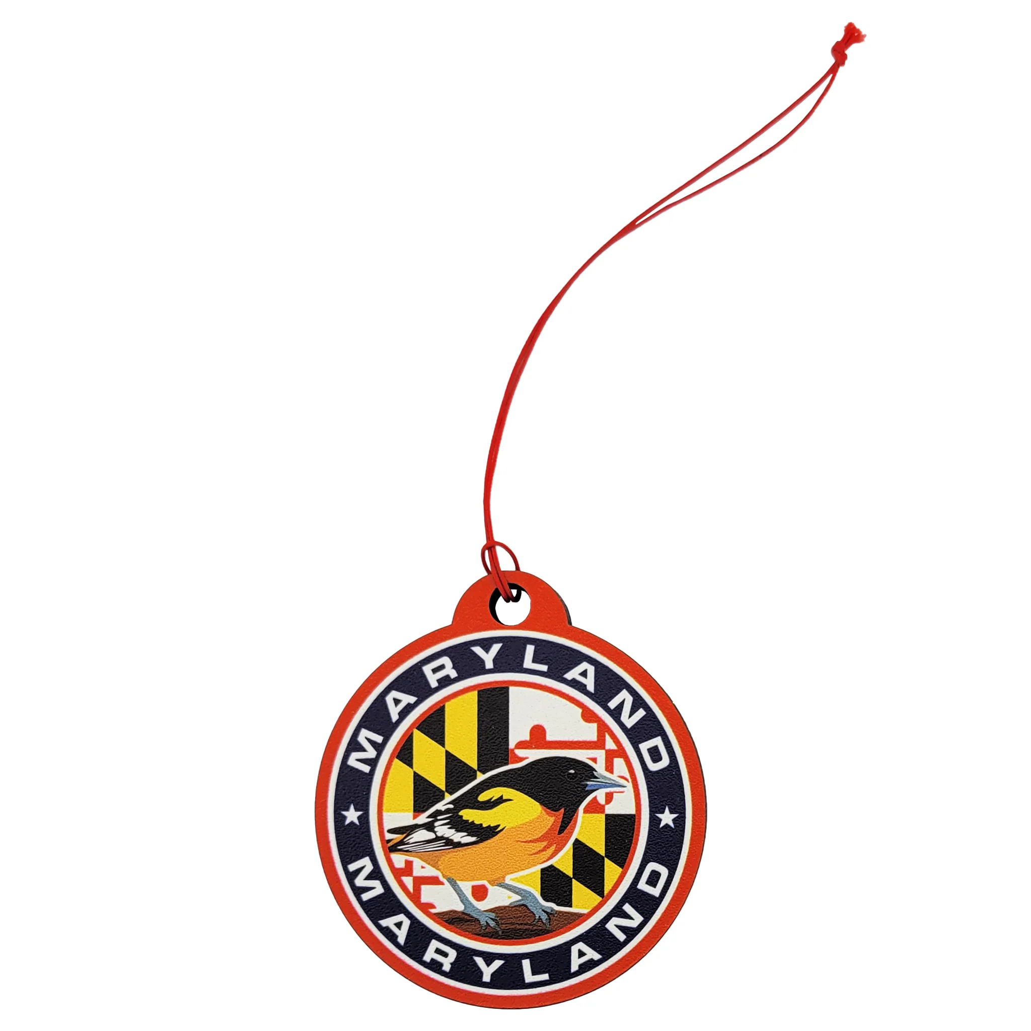 Maryland Flag Oriole Wood Ornament - Image 2