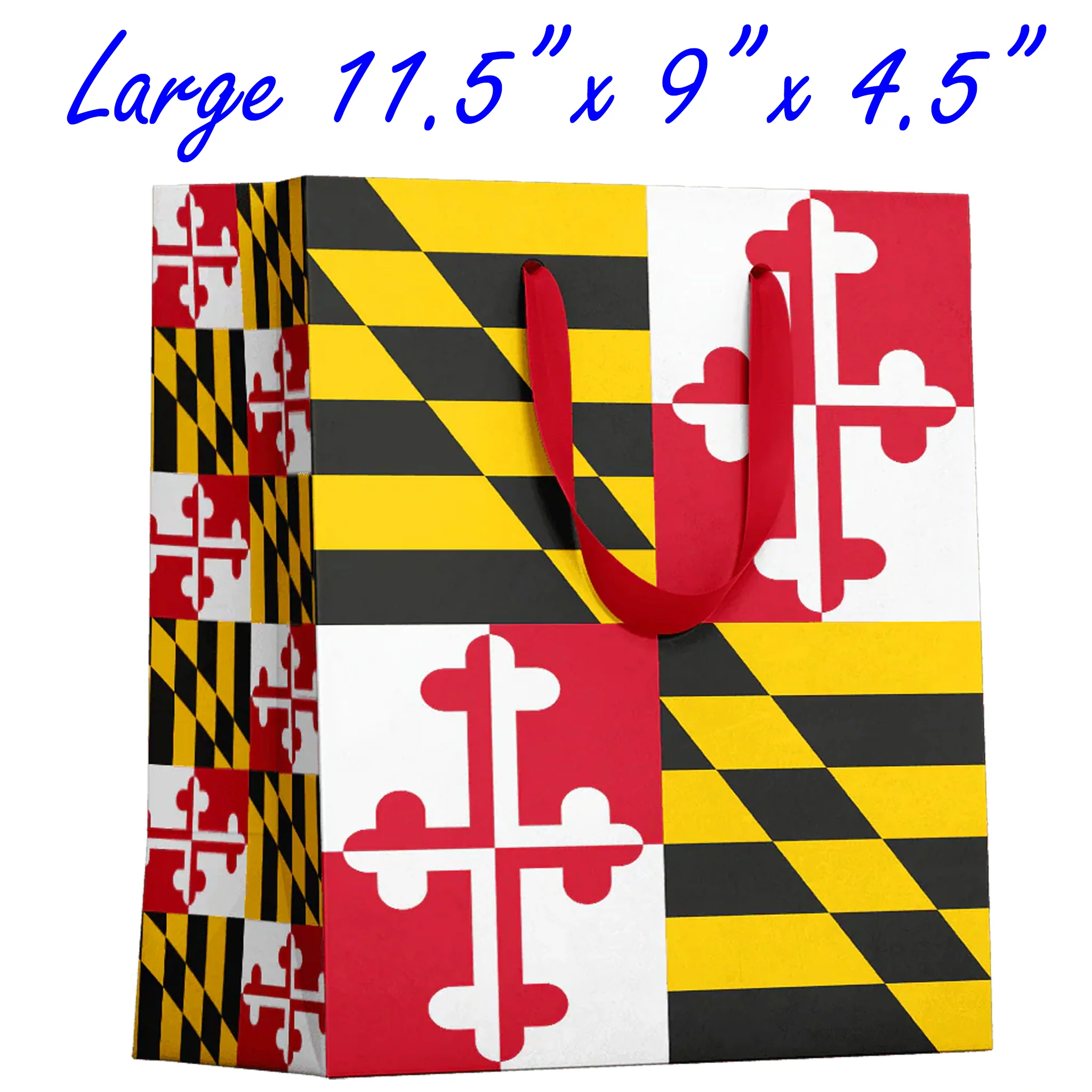 Maryland Flag Paper Gift Bags - Three Sizes - Image 2