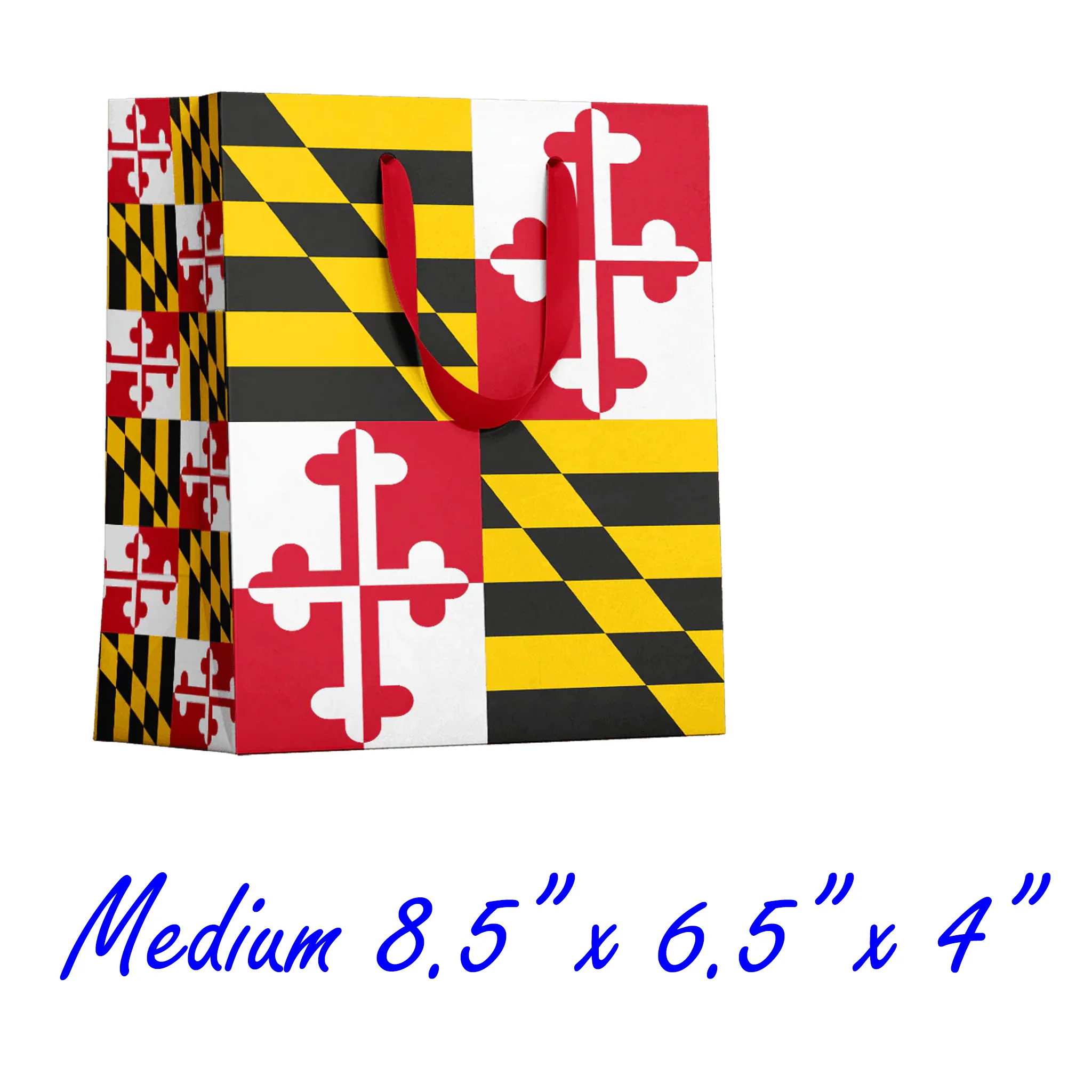 Maryland Flag Paper Gift Bags - Three Sizes - Image 3