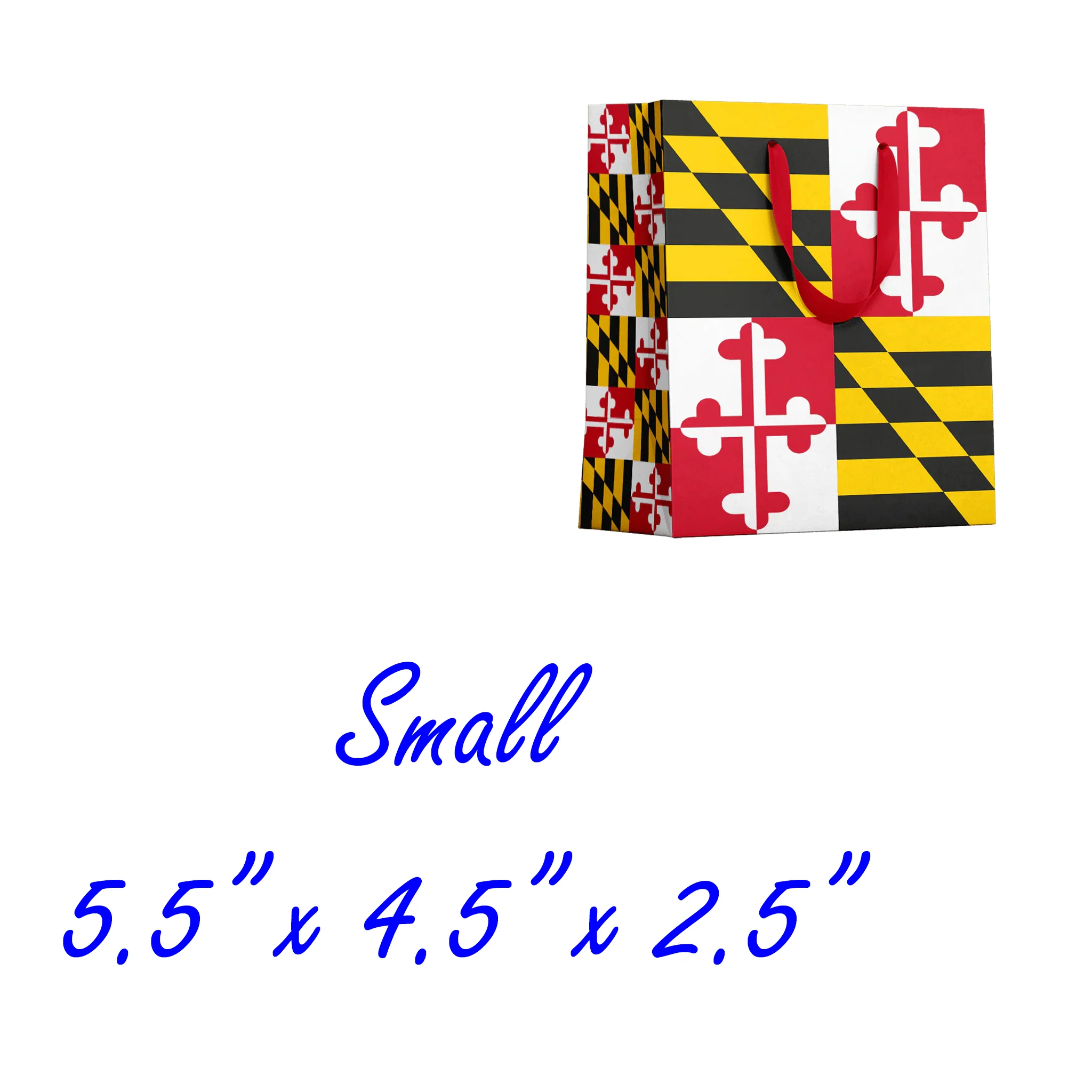 Maryland Flag Paper Gift Bags - Three Sizes - Image 4