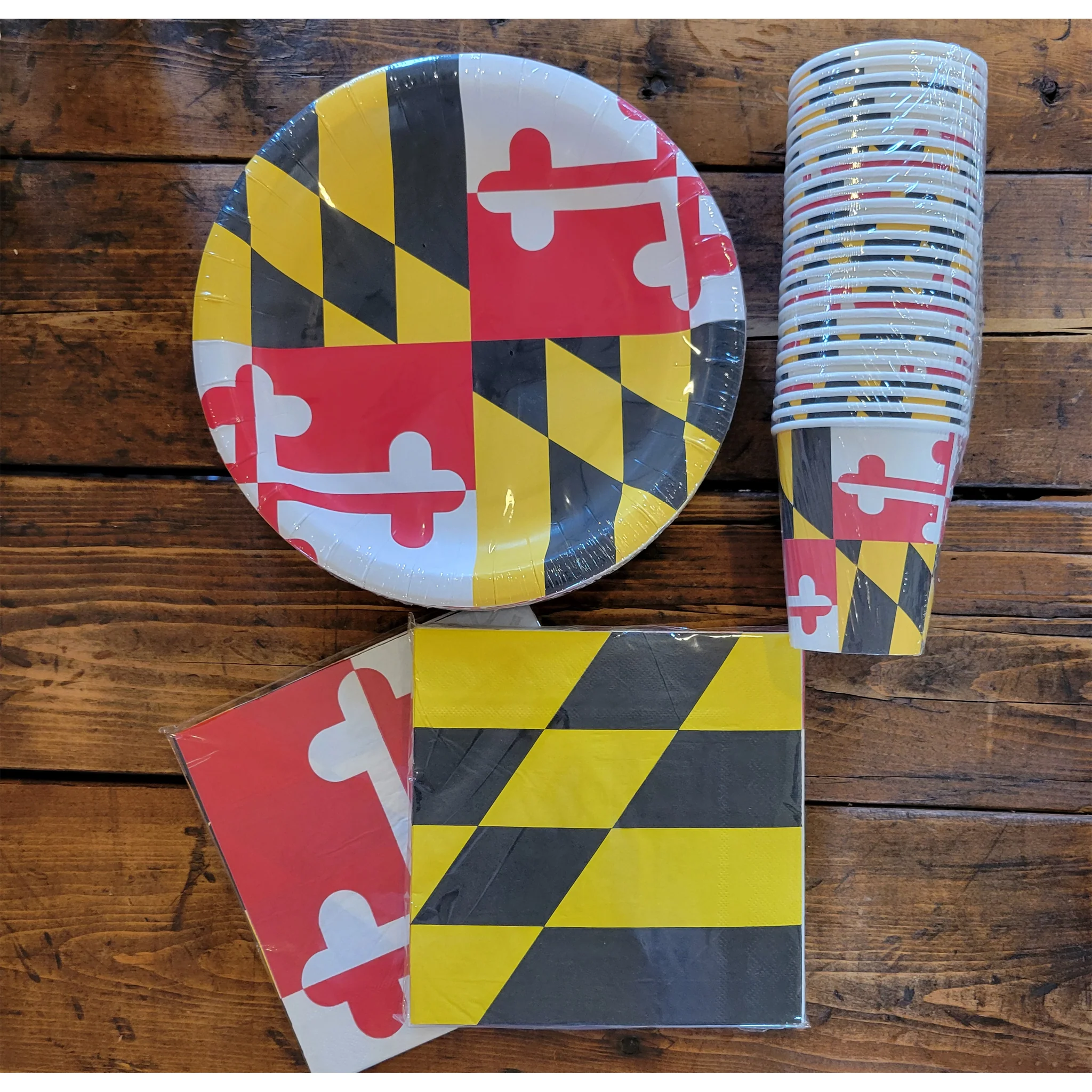 Maryland Flag Paper Plates, Napkins or Cups - Image 5