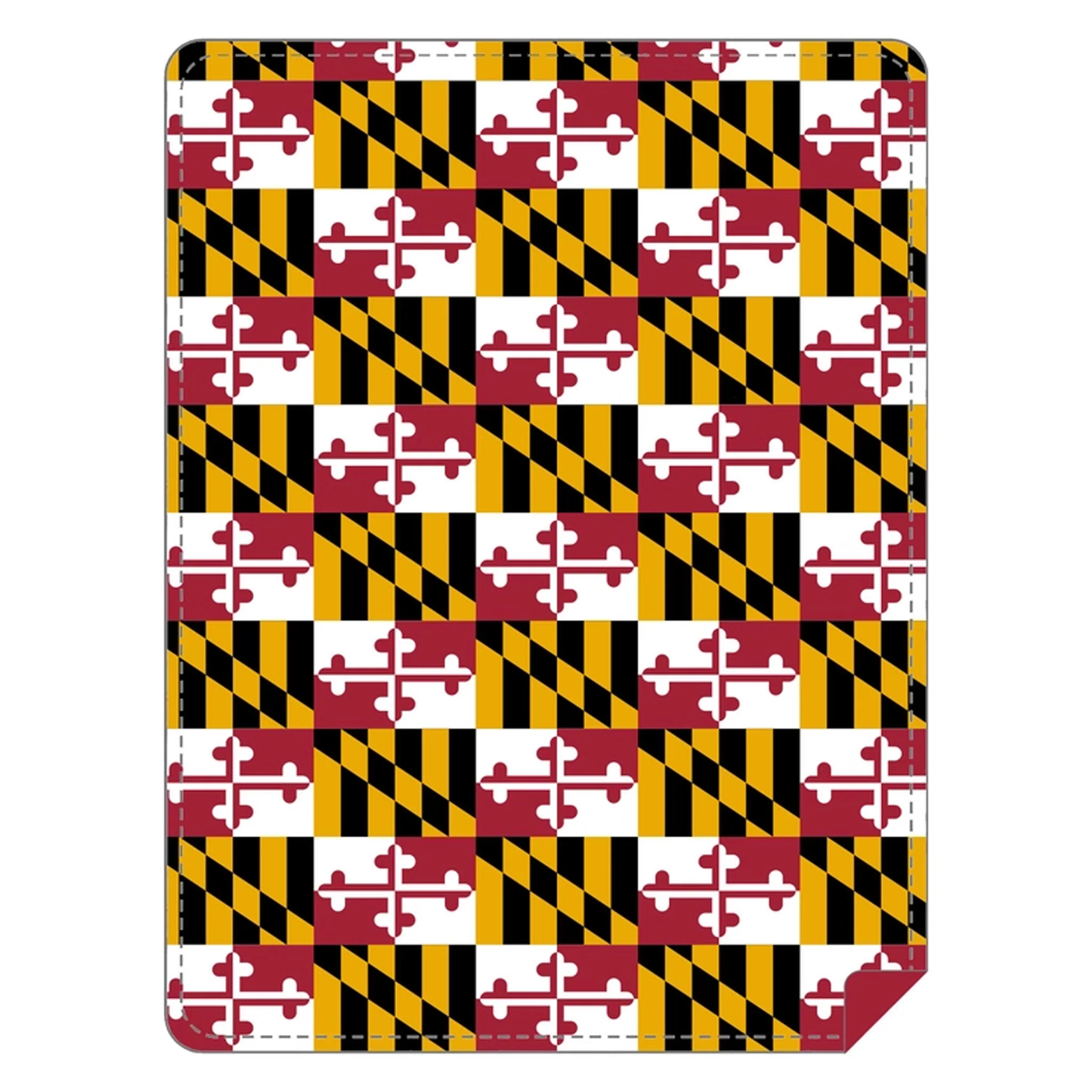 Maryland Flag Plush Throw Blanket - Image 4
