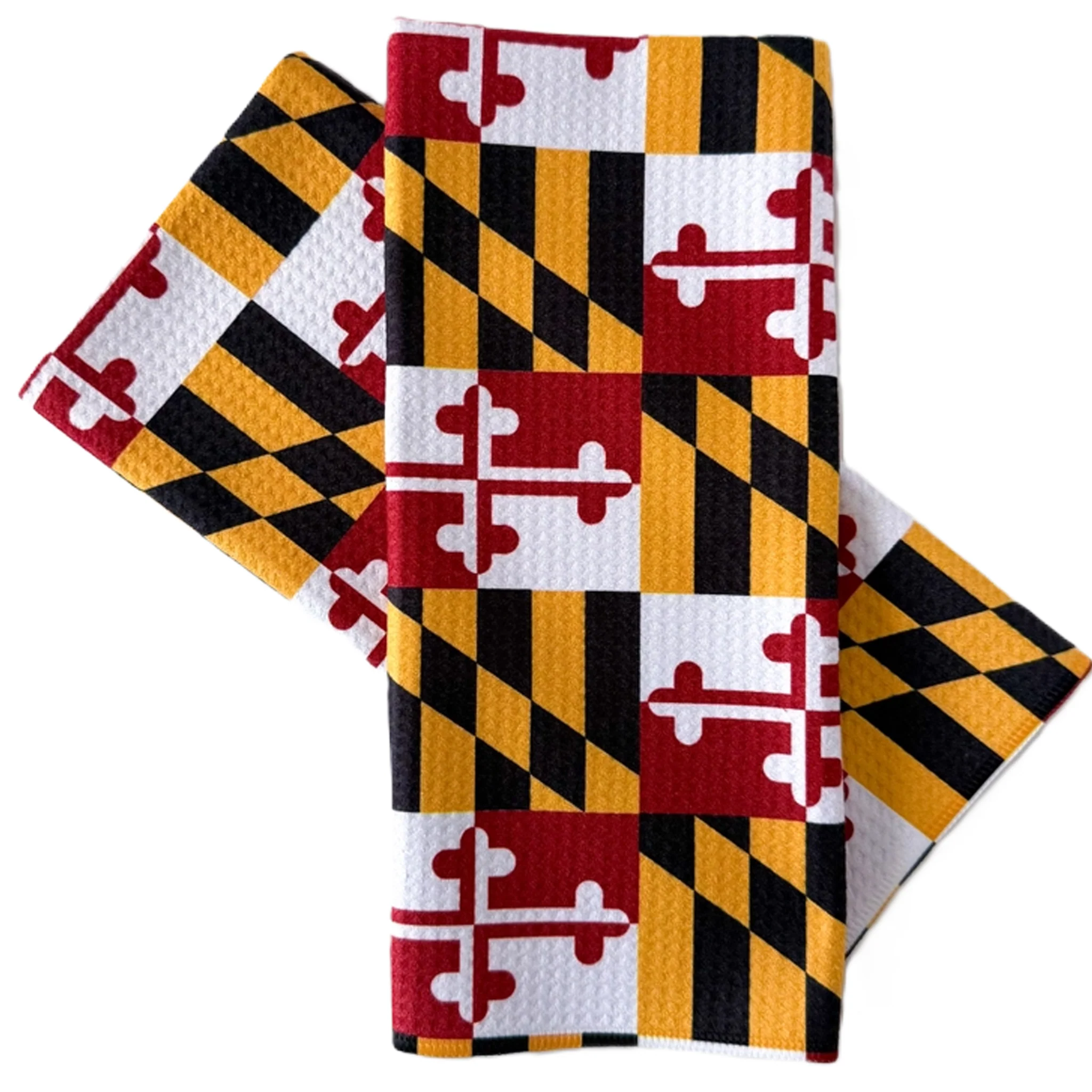 Maryland Flag Repeat Print Kitchen Towel - Image 2
