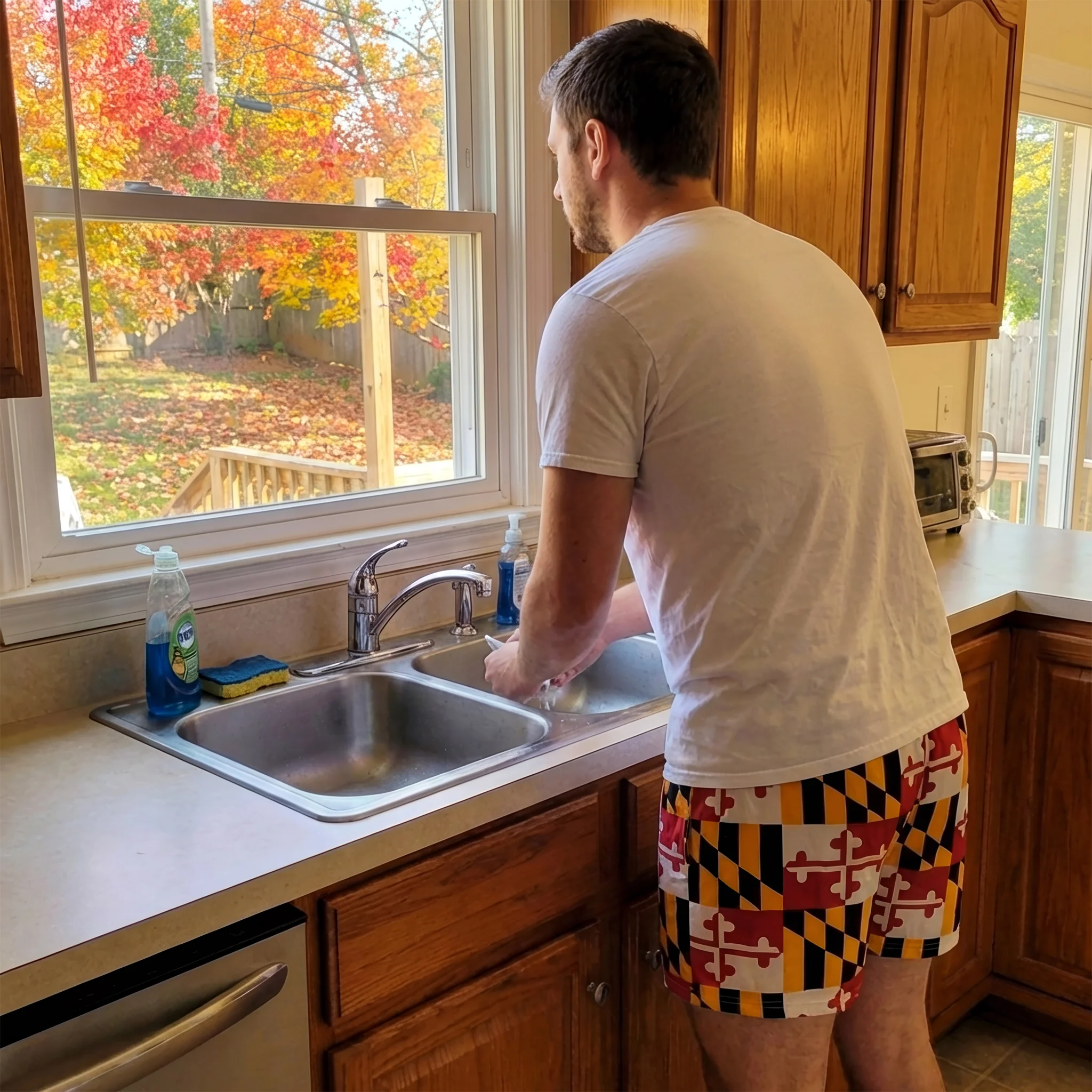 Maryland Flag Silky Unisex Boxer Shorts - Image 2