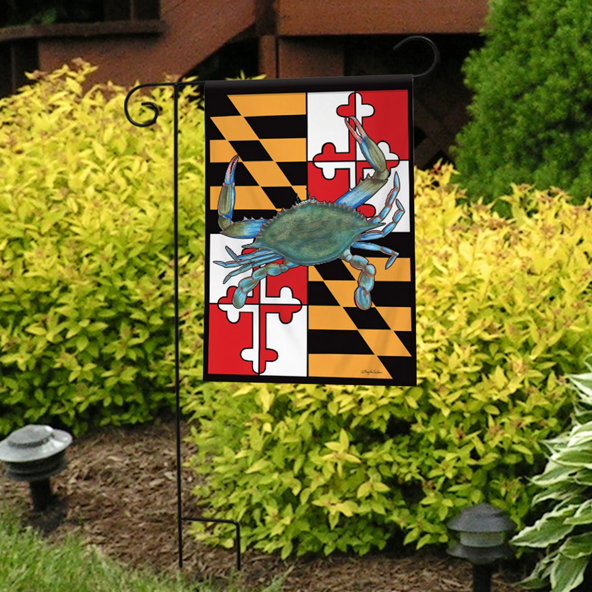 Maryland Flag with Natural Crab (Sleeve) Flag - Image 3